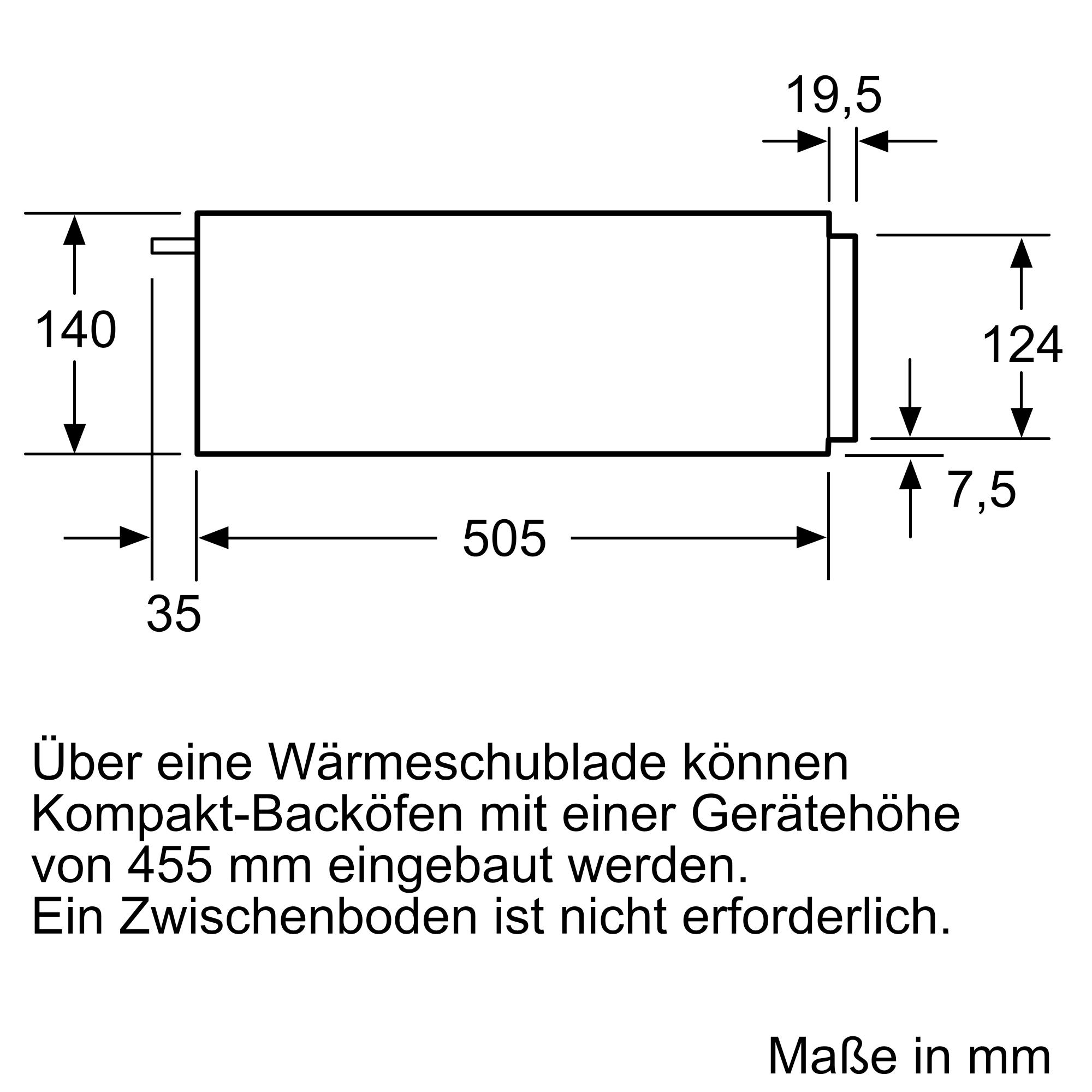 Siemens BI510CNR0 iQ500 Wärmeschublade, 14 cm hoch, 23l, lightControl schwarz