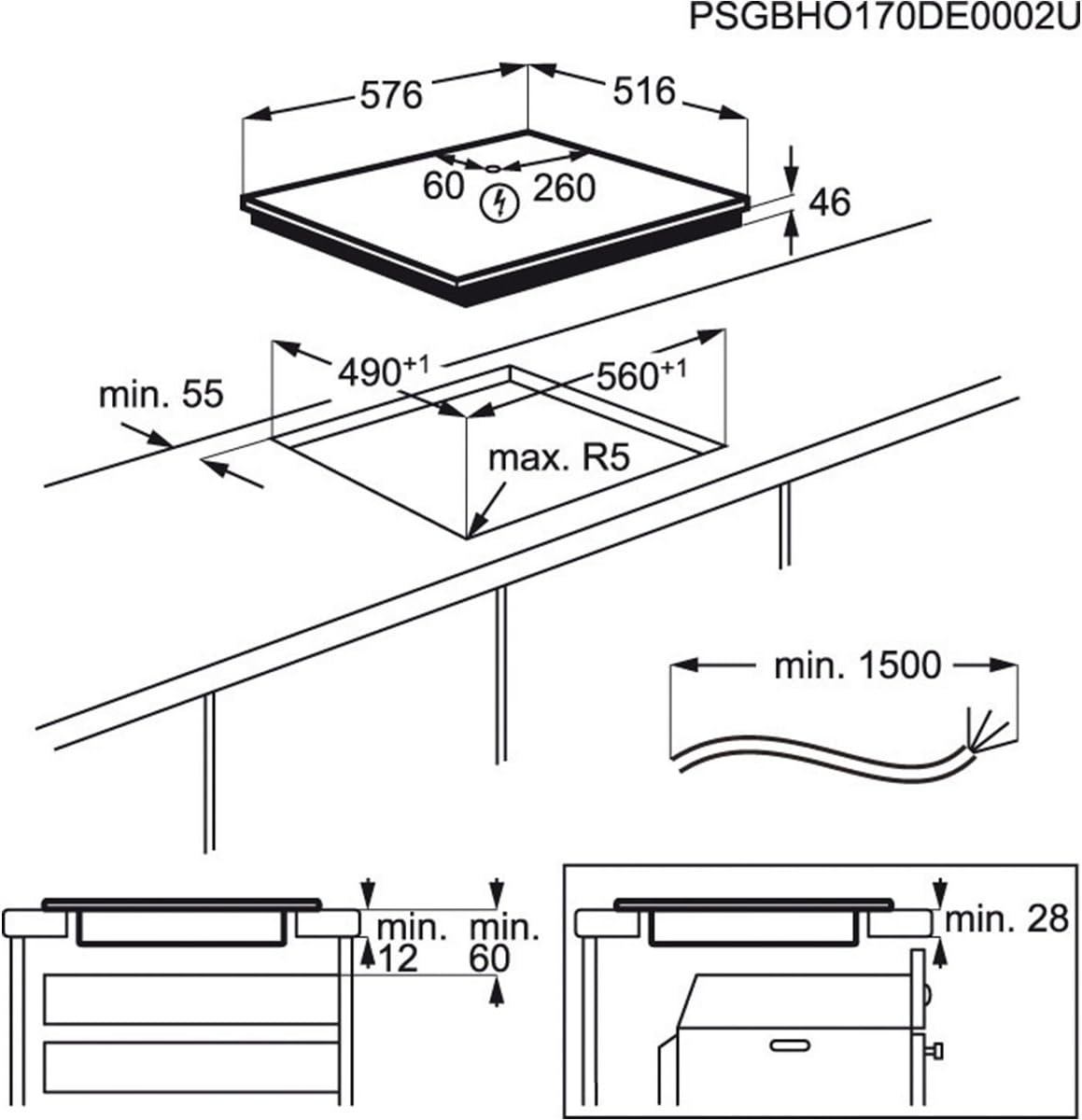 AEG IKB64431XB Elektro-Kochfeld/Induktionskochfeld /Hob²Hood-Funktion/60 cm