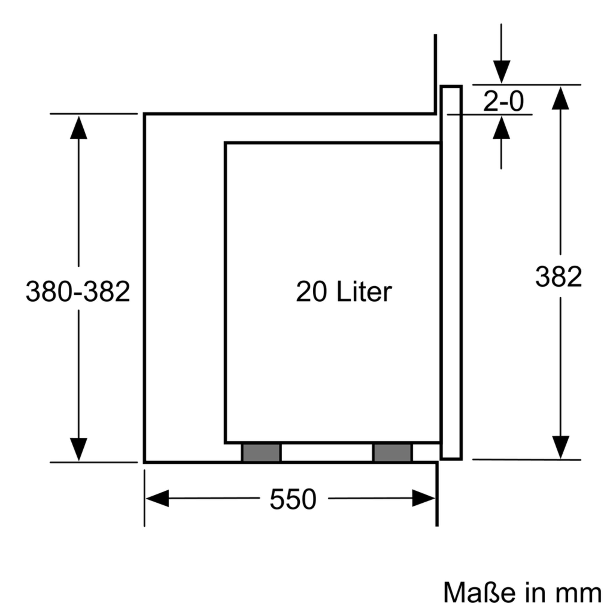 Bosch BFL524MS0 Serie 6 Einbau-Mikrowelle / 800 W / Elektronische Türöffnung