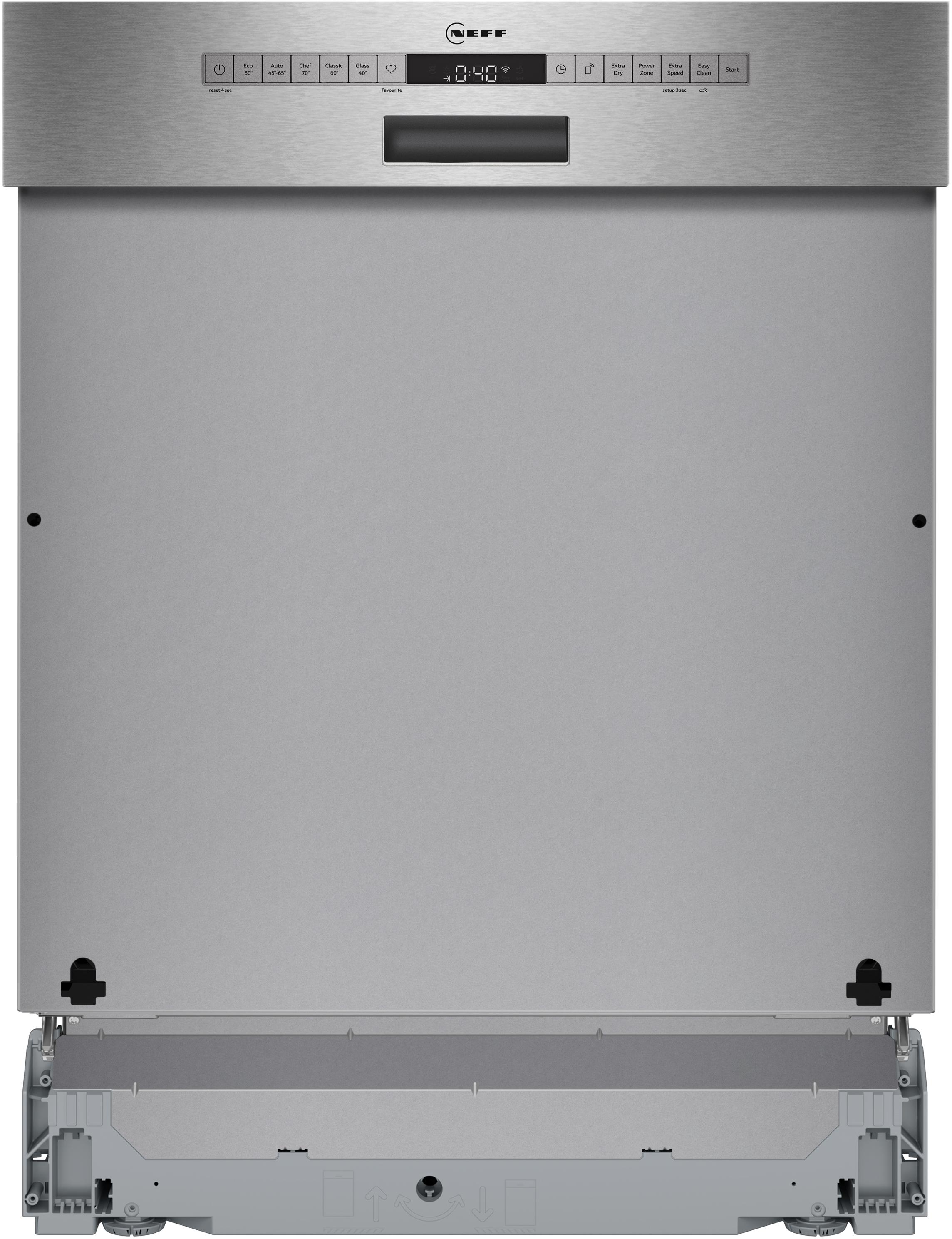 Neff S145EAS16E N 50, Geschirrspüler integrierbar, 60 cm, Gebürsteter Stahl