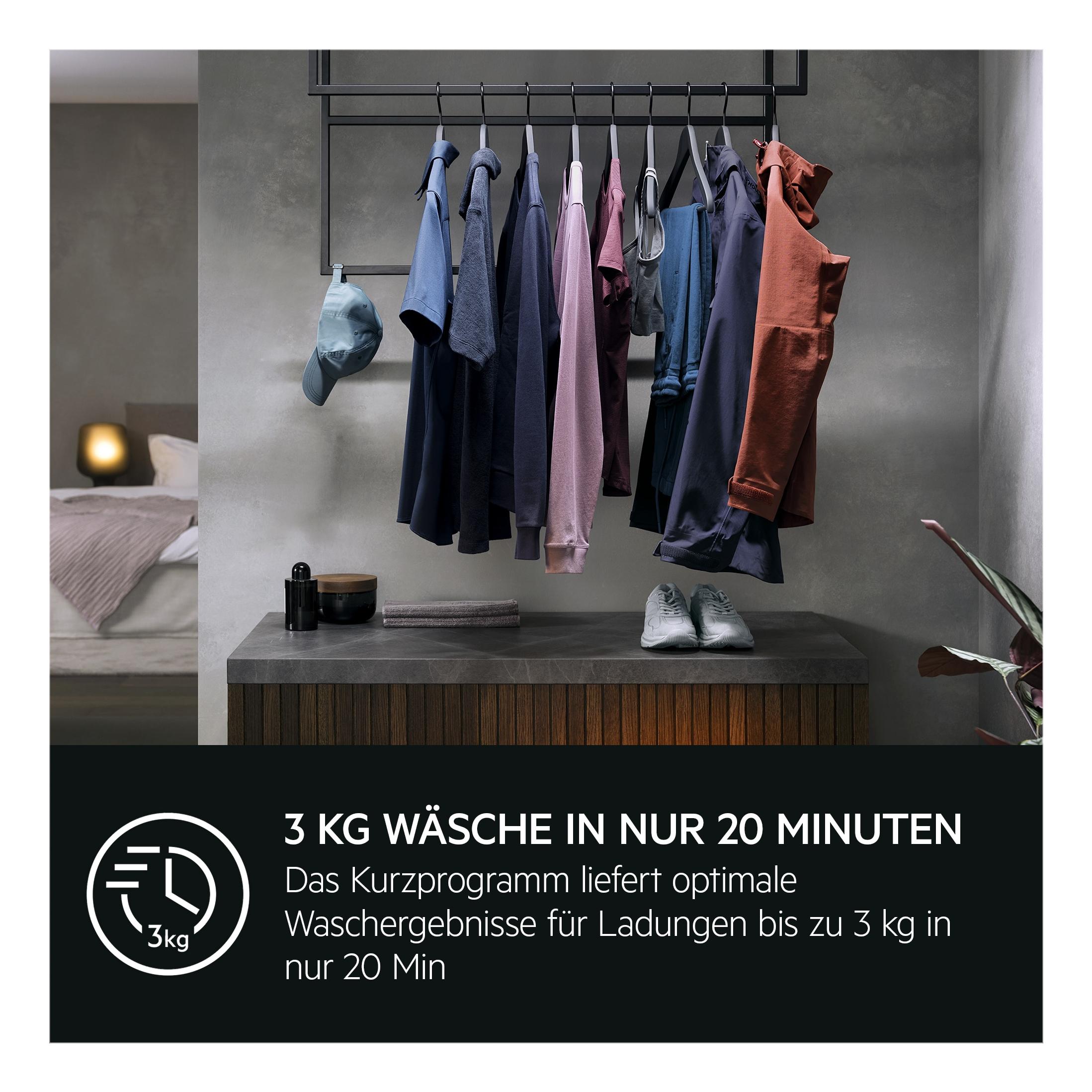 AEG LR8E80600 10 kg Frontlader Waschmaschine, 1600 U/Min, WiFi, UniversalDose Schublade, Mengenautomatik, LED-Display, weiß, A