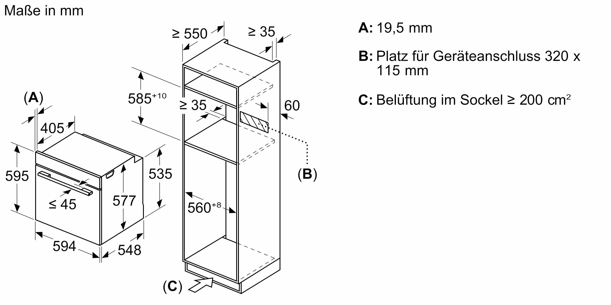 Bosch HMG776NB1 Serie 8, Einbau-Backofen mit Mikrowellenfunktion, 60 x 60 cm, Schwarz
