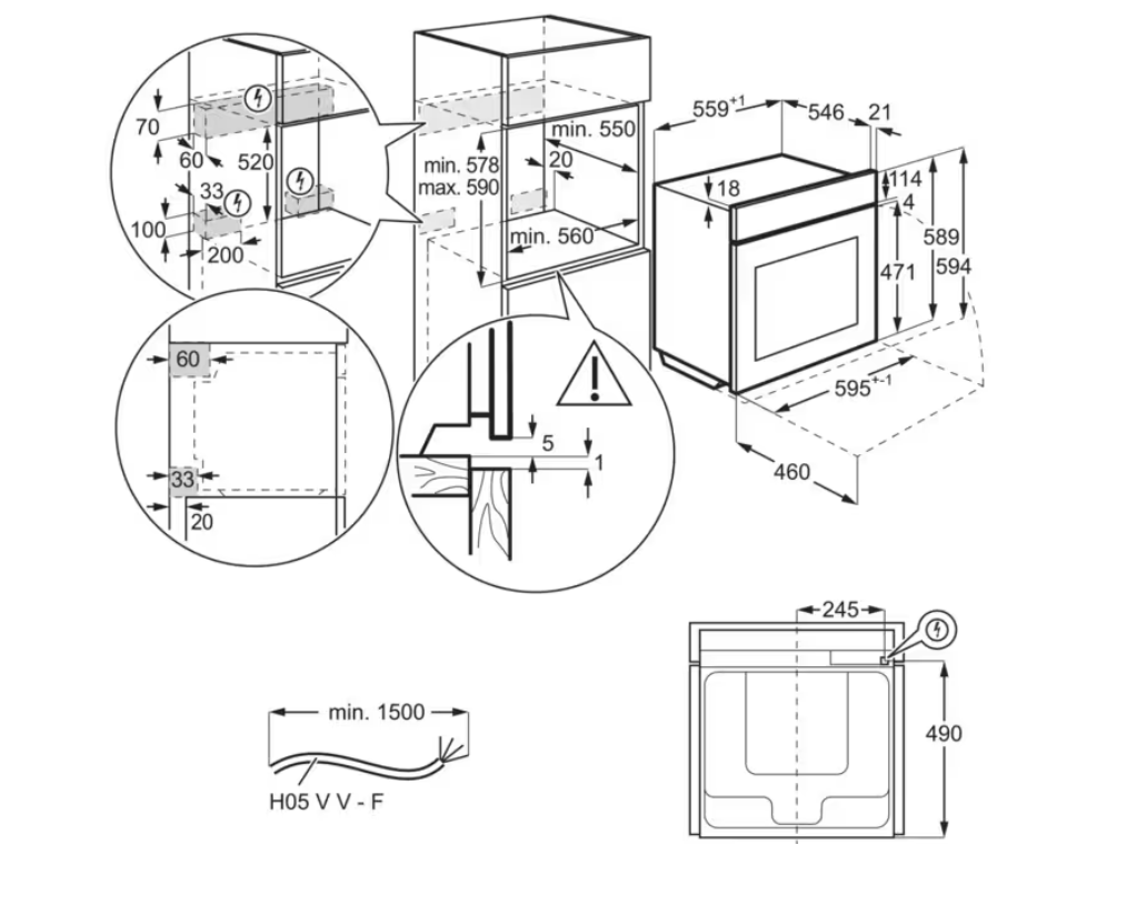 AEG BPE948230M  Einbaubackofen 60 cm / WLAN-fähig / Edelstahl mit Antifingerprint / Pyrolyse