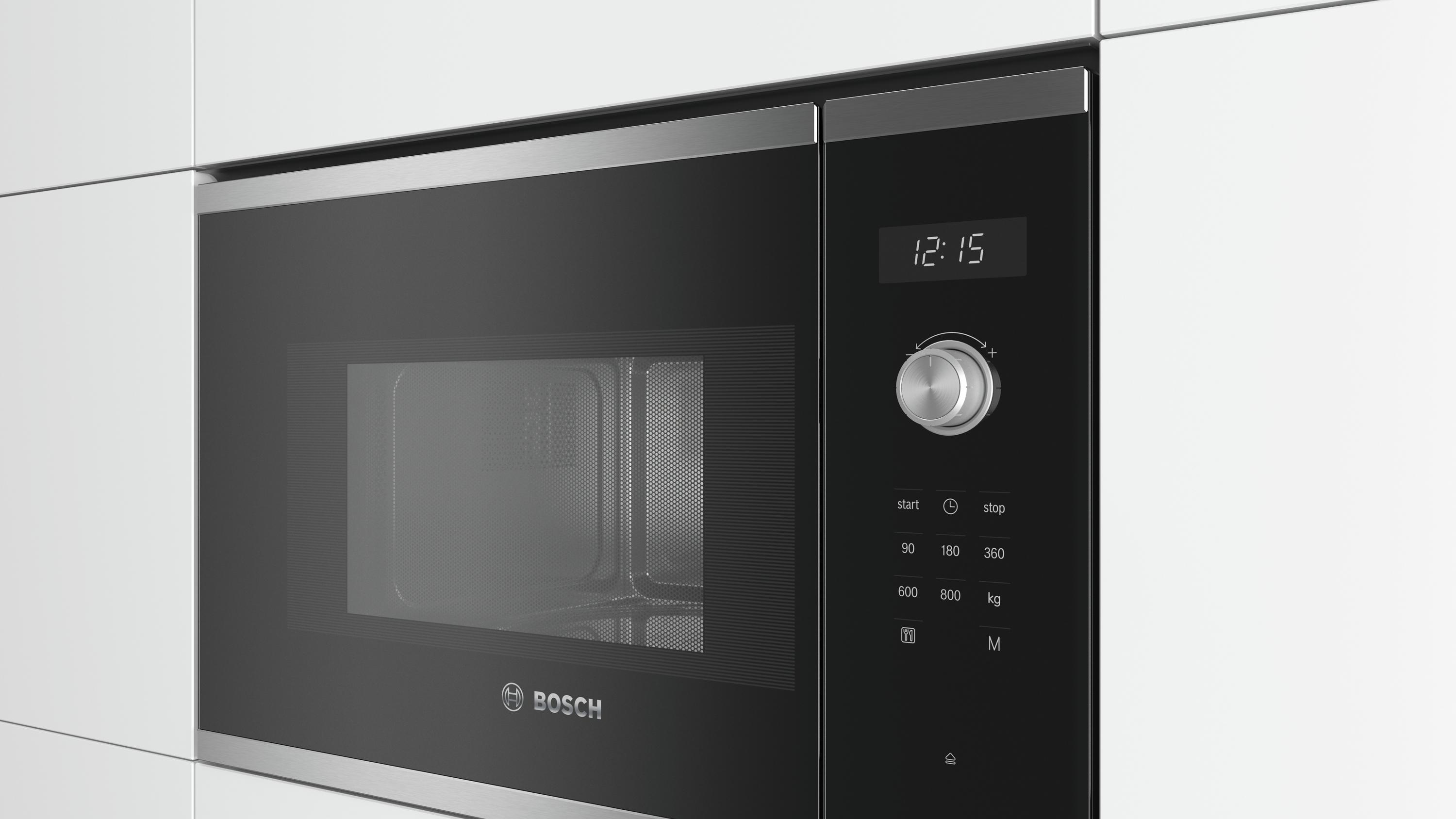 Bosch BFL524MS0 Serie 6 Einbau-Mikrowelle / 800 W / Elektronische Türöffnung