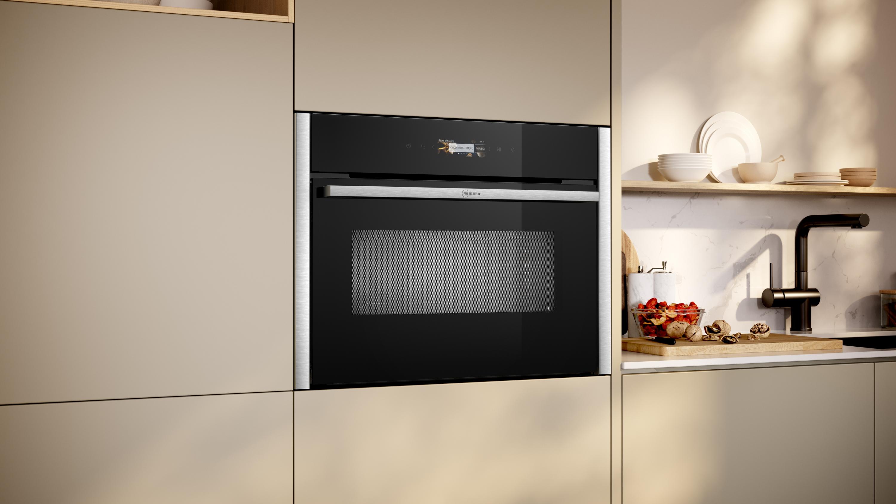 Neff C24MR21N0 N 70, Kompaktbackofen mit Mikrowelle, 60 x 45 cm, Edelstahl