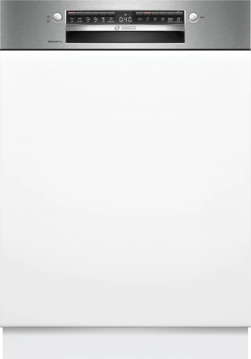 Bosch SMI4EAS28E Serie 4 Teilintegrierter Geschirrspüler, 60 cm breit, 13 Maßgedecke, AquaStop, Kindersicherung, Eco Silence Drive, AquaSensor, HomeConnect, Edelstahl