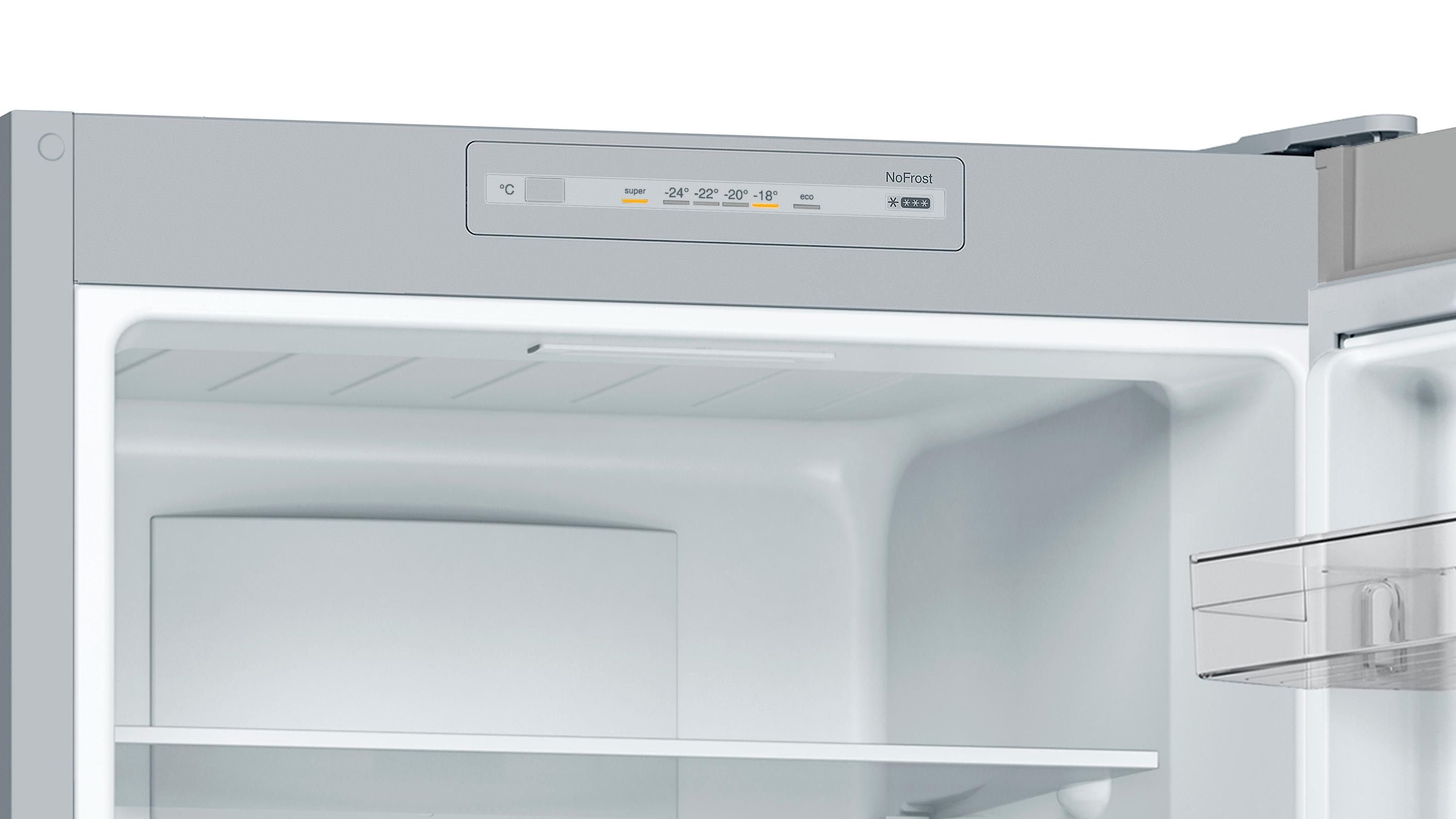 Bosch Serie 2 KGN33NLEB Kühl- und Gefrierkombination Freistehend 282 l E Edelstahl