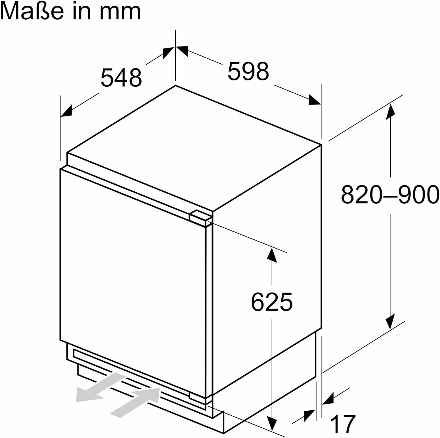 Siemens GU21NADE0 iQ500 Einbau-Gefrierschrank, Flachscharnier mit Softeinzug, 82 x 59,8 cm, 85 L Gefrieren, noFrost