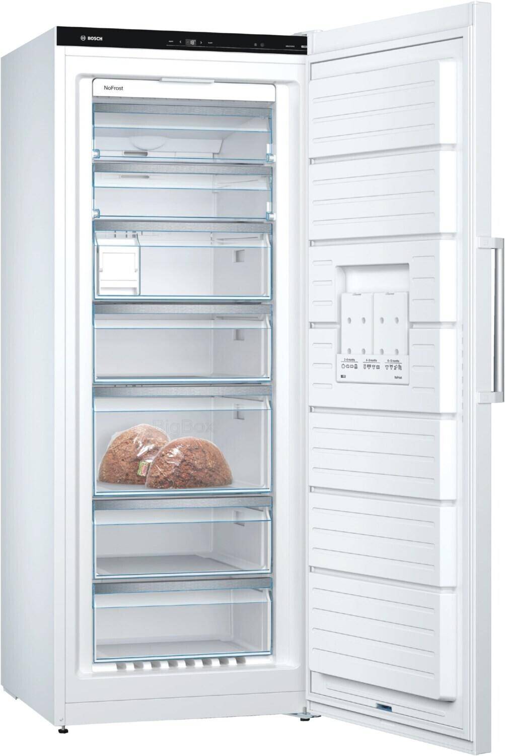 Bosch GSN54AWCV Stand Gefrierschrank, 70cm breit, 328l, NoFrost, VarioZone, Ice-Twister, weiß