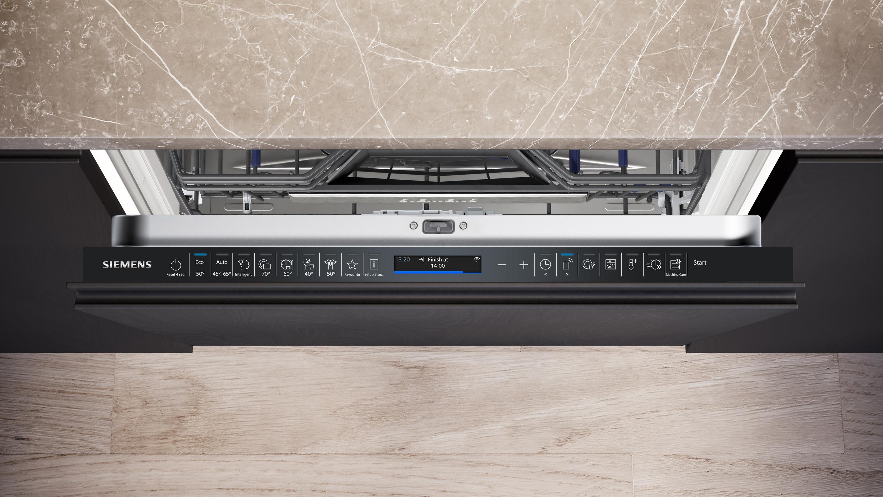 Siemens SN87TX00CE iQ700 Vollintegrierter Geschirrspüler, 60 cm breit, 14 Maßgedecke, aquaStop, Kindersicherung, VarioSchublade Pro, timeLight, emotionLight