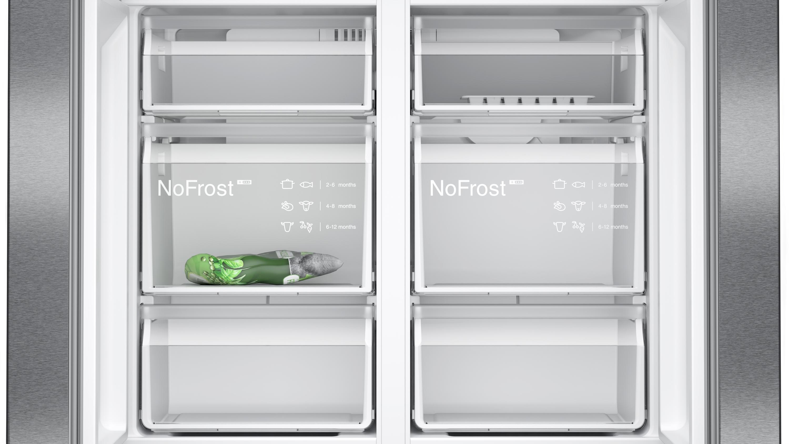 Siemens KF96NAXEA iQ300 French Door Kühlschrank, hyperFresh, noFrost, superCooling, schwarz, E