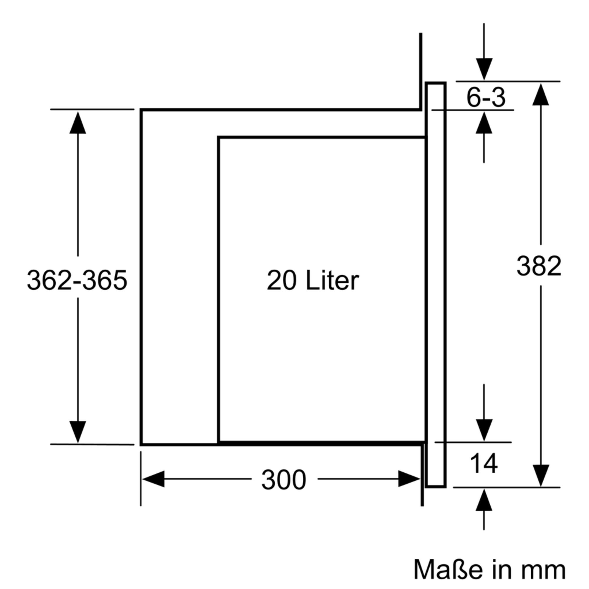 Bosch BFL524MS0 Serie 6 Einbau-Mikrowelle / 800 W / Elektronische Türöffnung