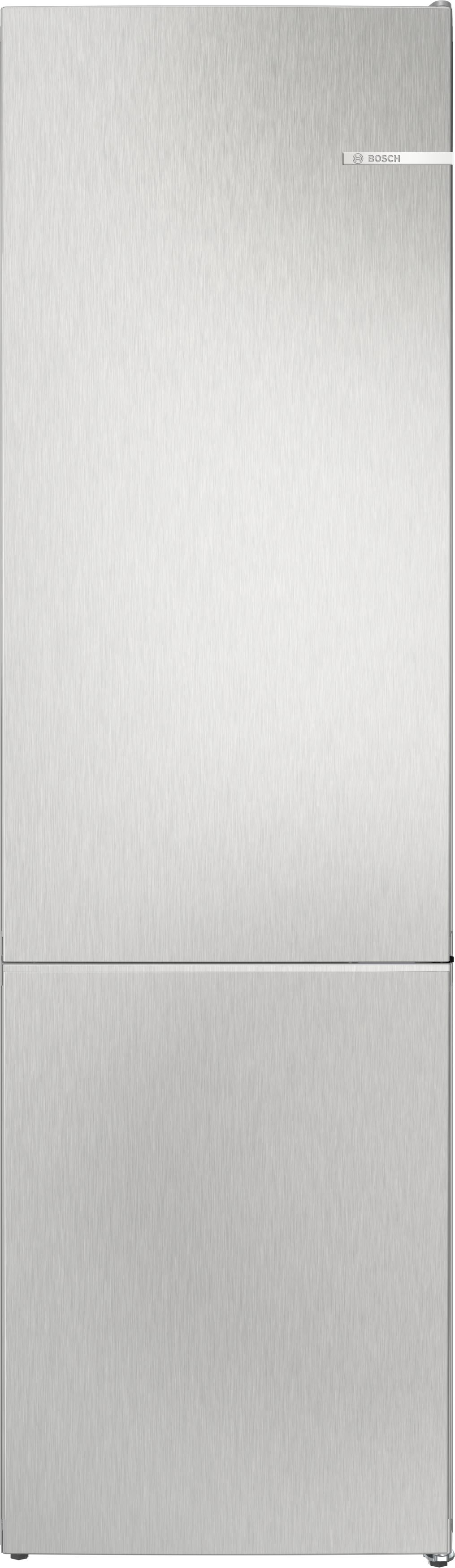 Bosch KGN392LAG Serie 4 Stand Kühl-Gefrierkombination, 60 cm breit, 363 L, Total No Frost, Individuelle Temperaturregelung, Super Kühlen, Metall-Optik