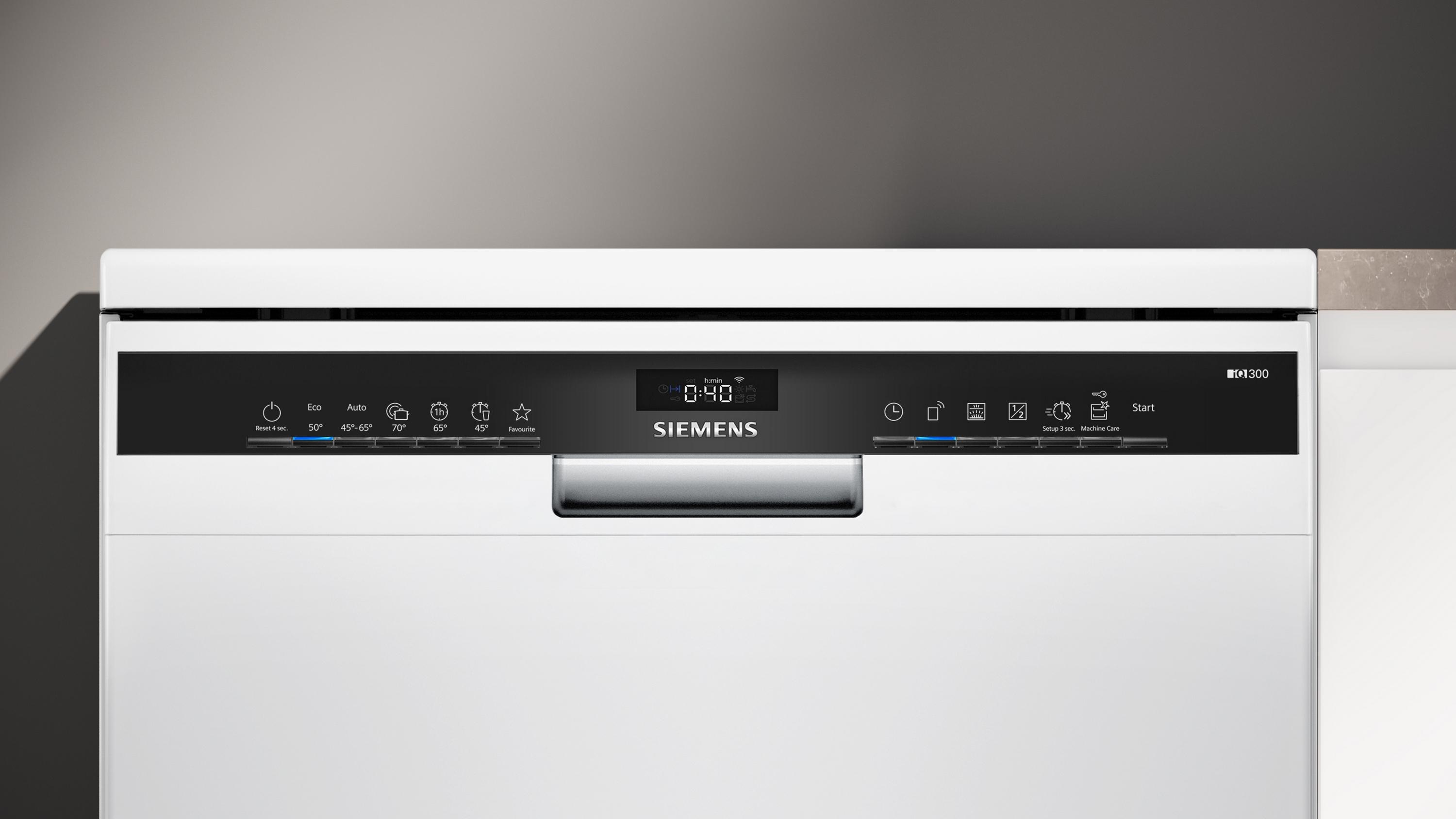 Siemens SN23HW05ME iQ300, Freistehender Geschirrspüler, 60 cm, Weiß