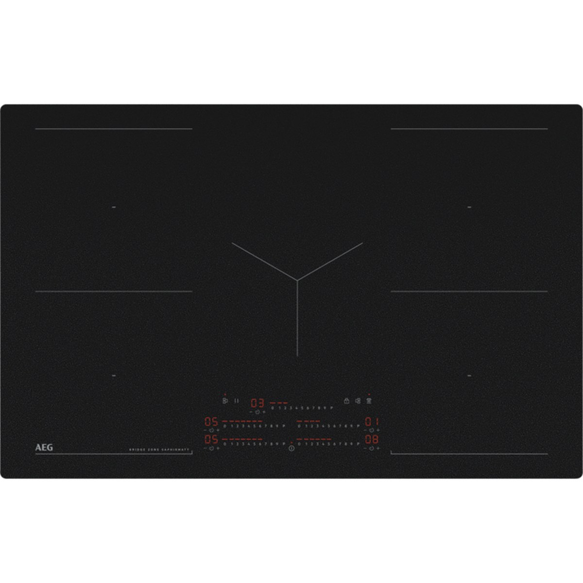 AEG TK85IM0BSZ Schwarz Integriert 81 cm Zonen-Induktionskochfeld 5 Zone(n)