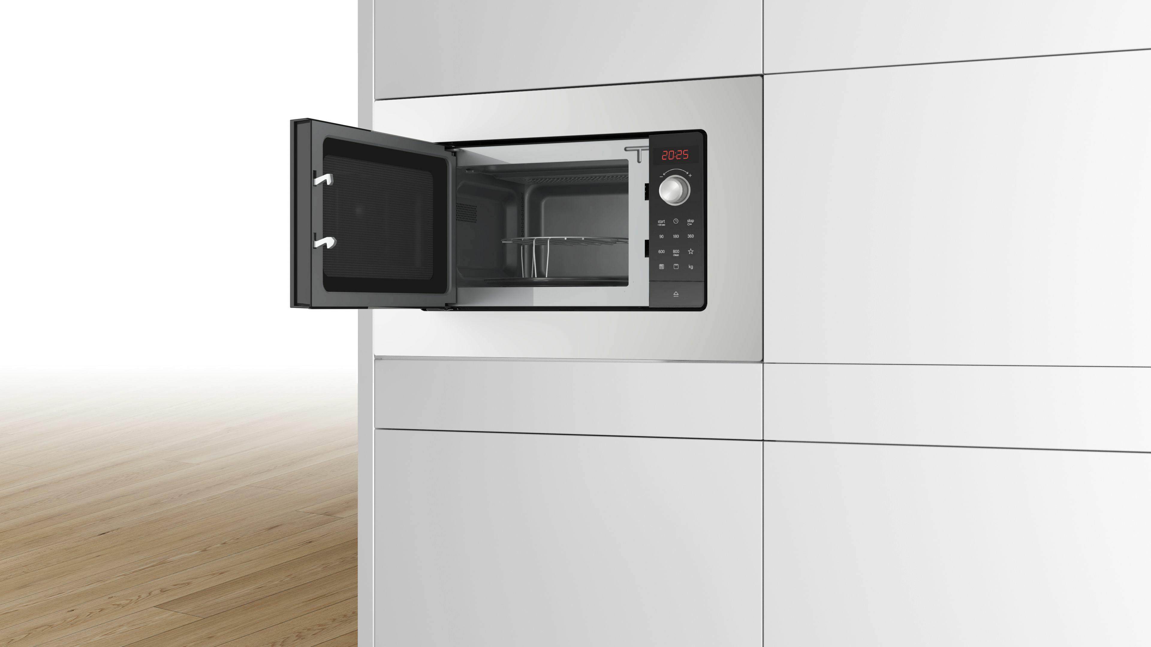 Bosch BEL623MS3 Mikrowelle Einbaumikrowelle, 60 x 38 cm, Edelstahl