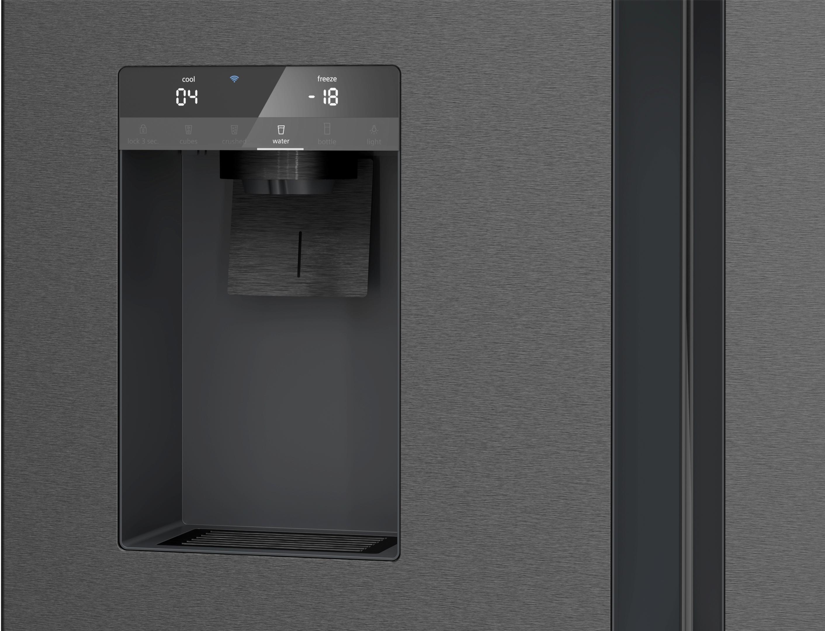 Siemens KF96DPXEA iQ700, Kühl-Gefrier-Kombination, mehrtürig, 183 x 90.5 cm, Gebürsteter schwarzer Stahl AntiFingerprint, Total noFrost