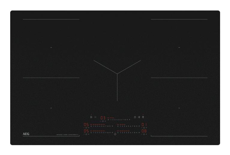 AEG TK85IM0FSZ Schwarz Integriert 83 cm Zonen-Induktionskochfeld 5 Zone(n)