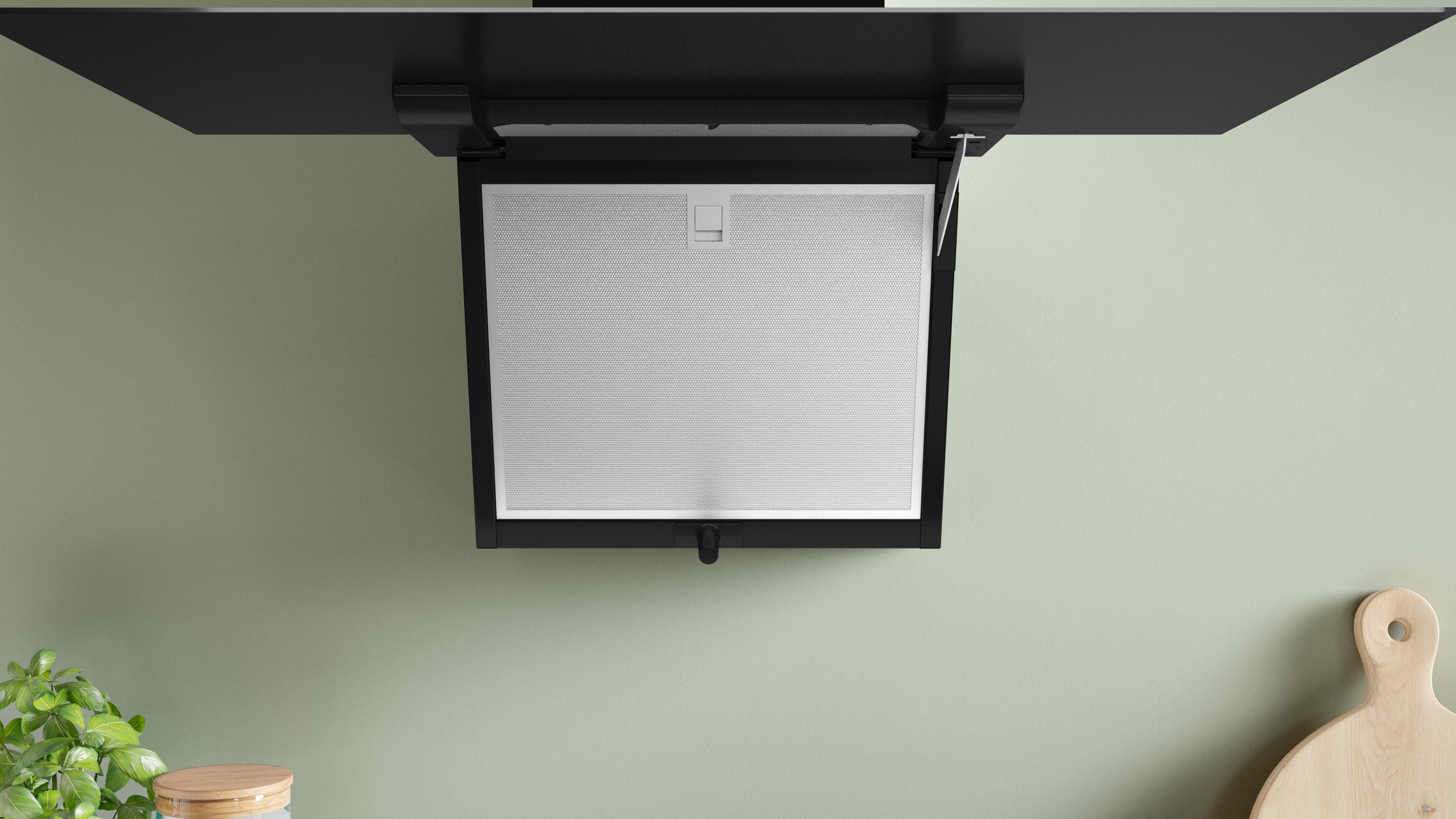 Bosch DWK87FN60, Smarte Dunstabzugshaube, 80 cm, Klarglas, schwarz