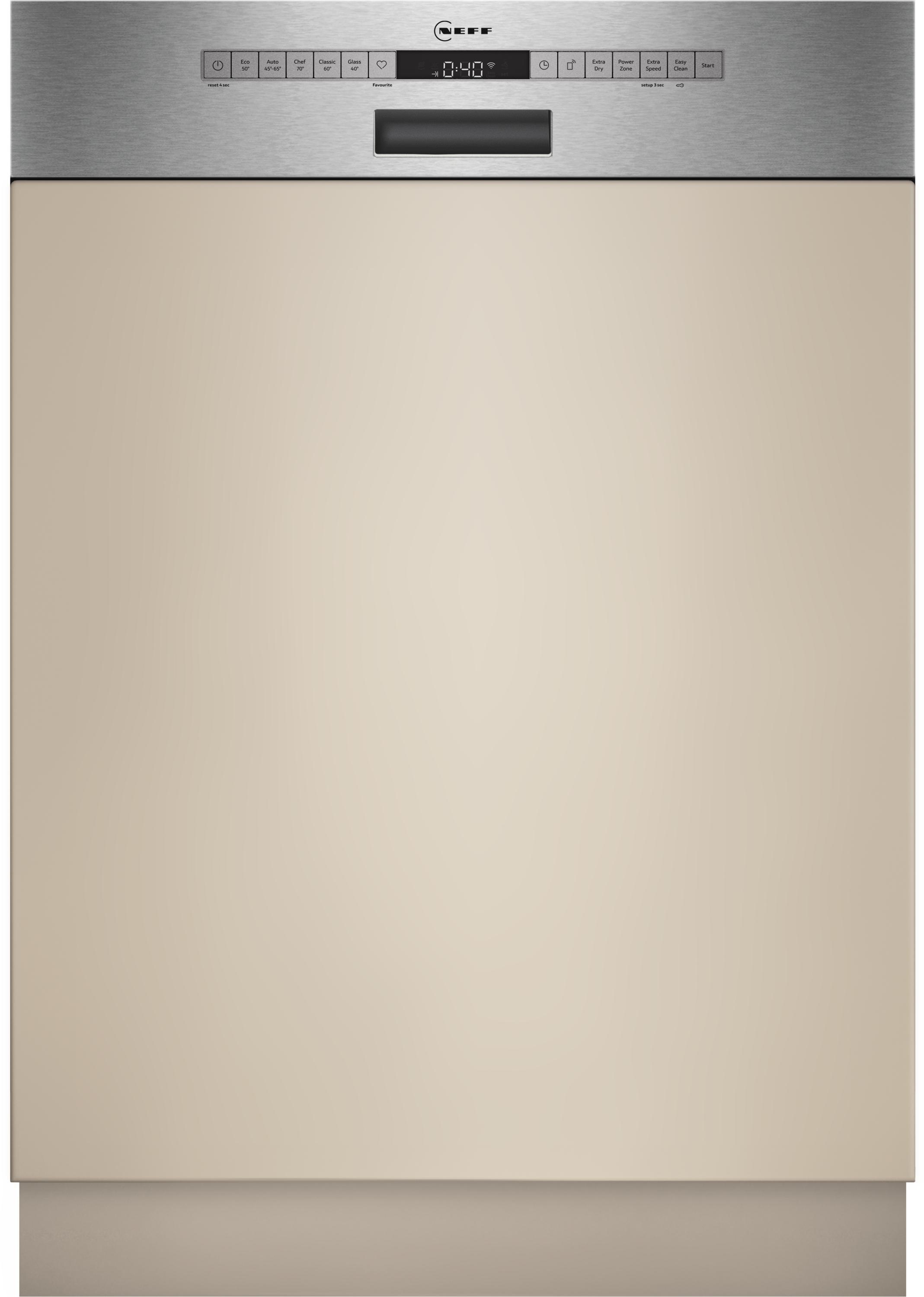 Neff S145EAS16E N 50, Geschirrspüler integrierbar, 60 cm, Gebürsteter Stahl