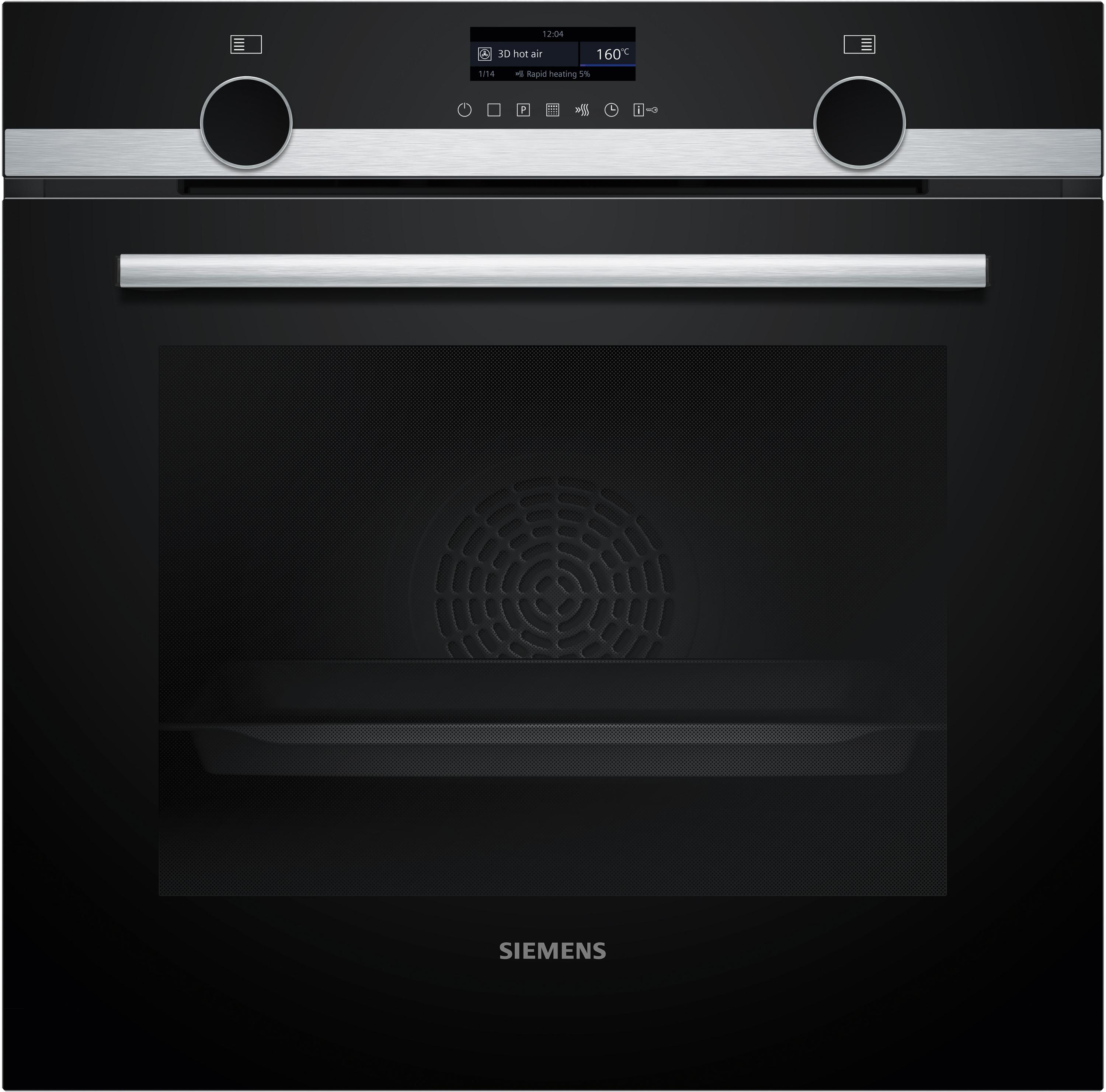 Siemens HB579GBR3 iQ500 A+ Einbau-Backofen, 60 cm breit, 71L, ActiveClean, cookControl40, Air Fry, TFT-Display, edelstahl