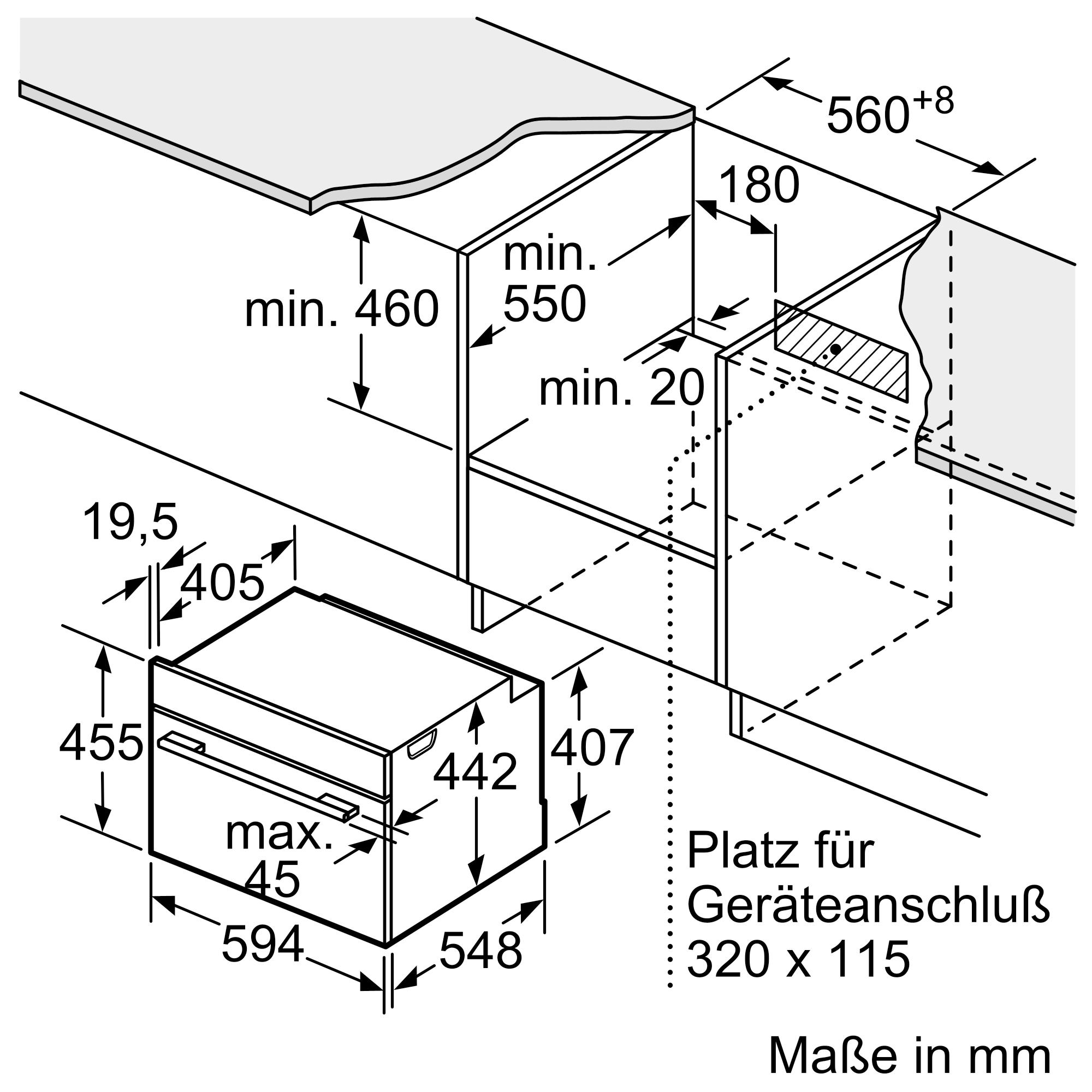 Siemens CB734G1B1 iQ700 A+ Einbaukompaktbackofen, 59,4 cm breit, 47 L, HomeConnect, Kindersicherung, TFT Touchdisplay, schwarz