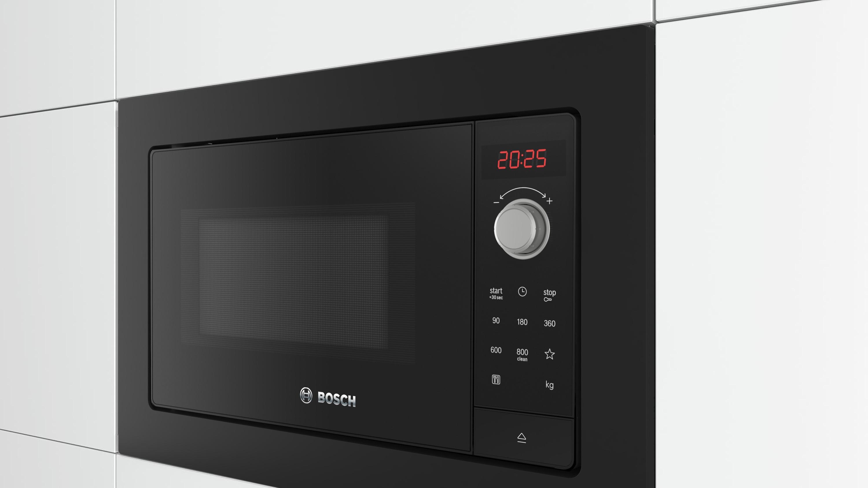 Bosch BFL623MB3 Einbau-Mikrowelle, 38 x 60 cm, 800 W, Türanschlag Links