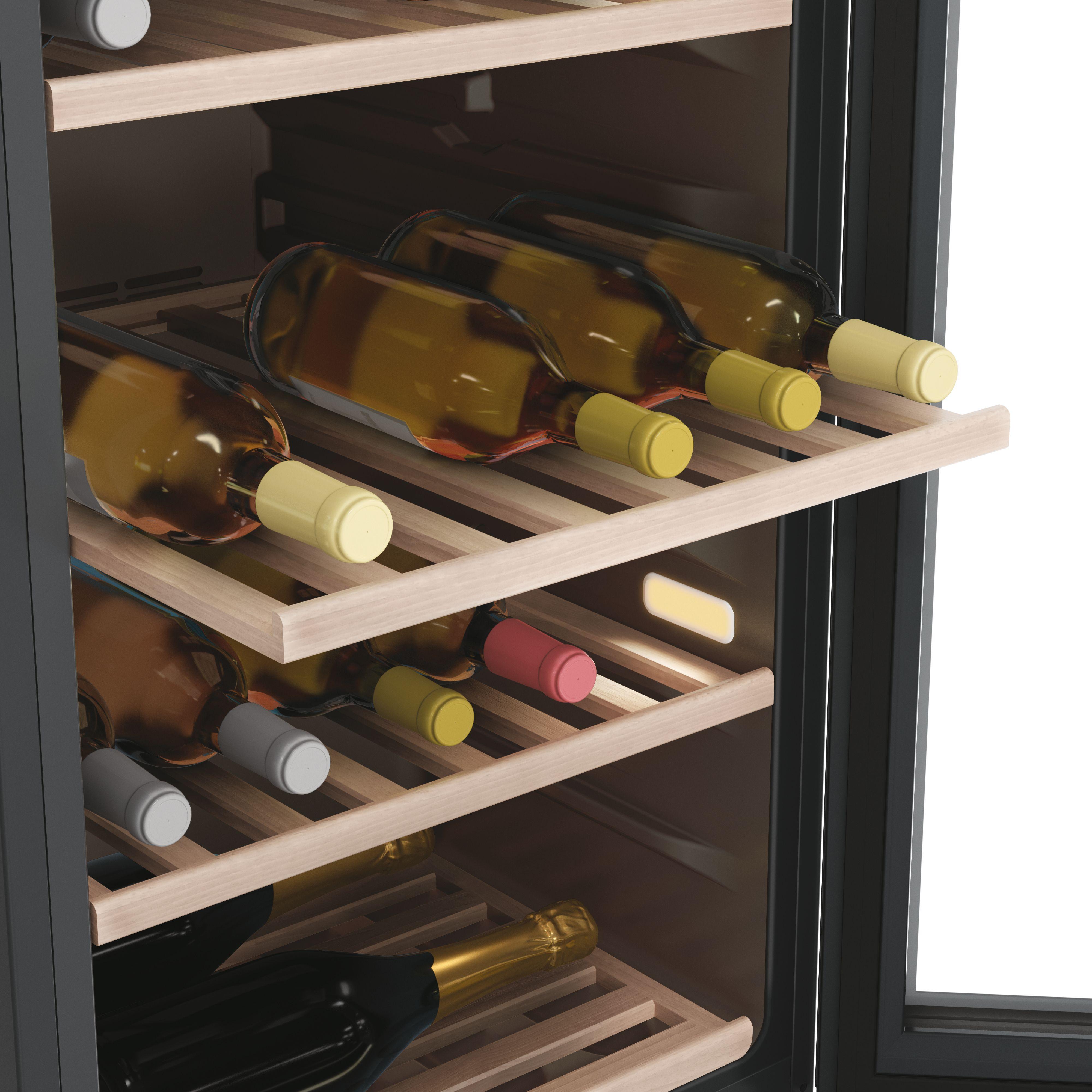 Haier HWS77GDAU1 Weinklimaschrank SERIE 7 I 77 Flaschen Weinkühlschrank I Neue Technologie für beste Lagerung I Weinkühlschrank 2 Zonen, Wi-Fi