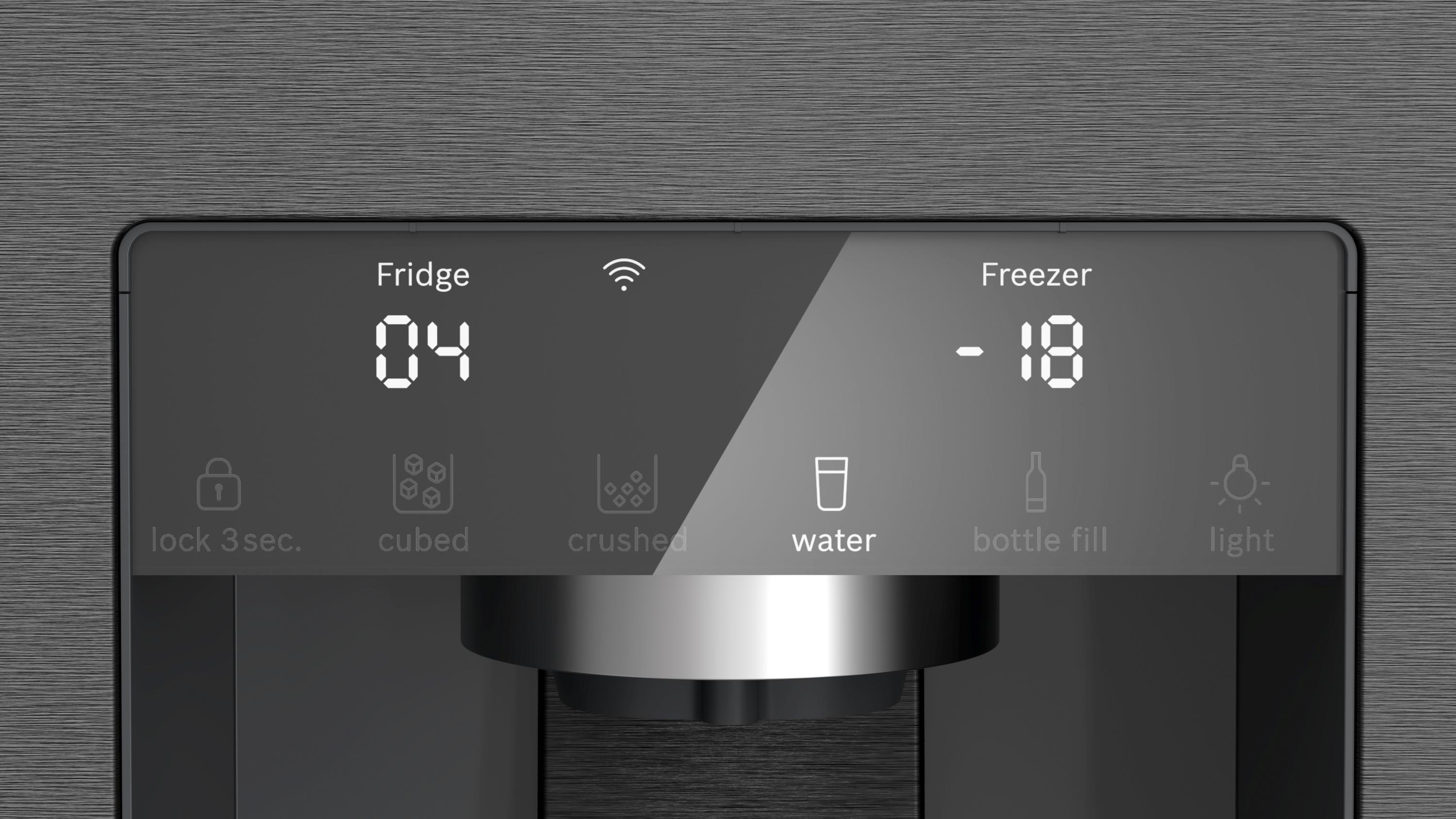Bosch KFI96AXEA Serie 6, Kühl-Gefrier-Kombination, mehrtürig, 183 x 90.5 cm, Gebürsteter schwarzer Stahl AntiFingerprint, Total No Frost