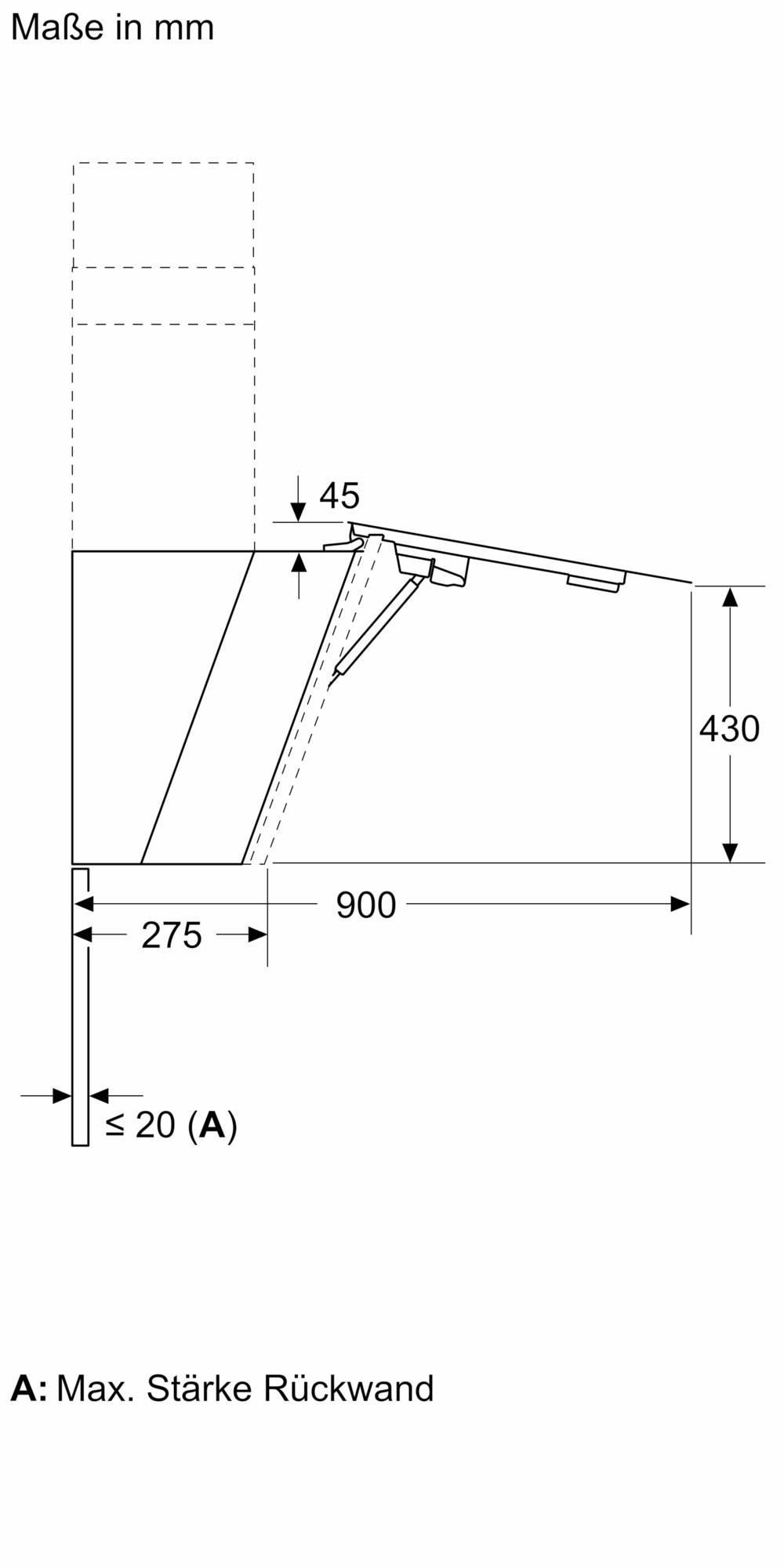 NEFF D98IPT2S0, N90, Smarte Wandesse, Dunstabzugshaube zur Wandmontage, 90 cm breit, Efficient Drive, Automatischer Luftsensor, Kochfeldbasierte Haubensteuerung, Touch Control