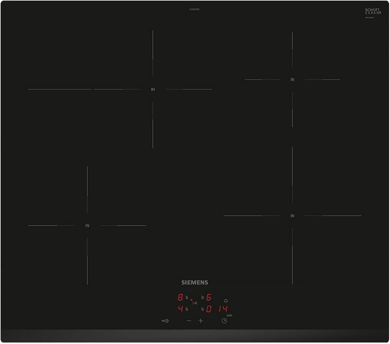 Siemens EI631CFB1E Induktionskochfeld herdgesteuert 60cm Induktion Rahmenlos aufliegend