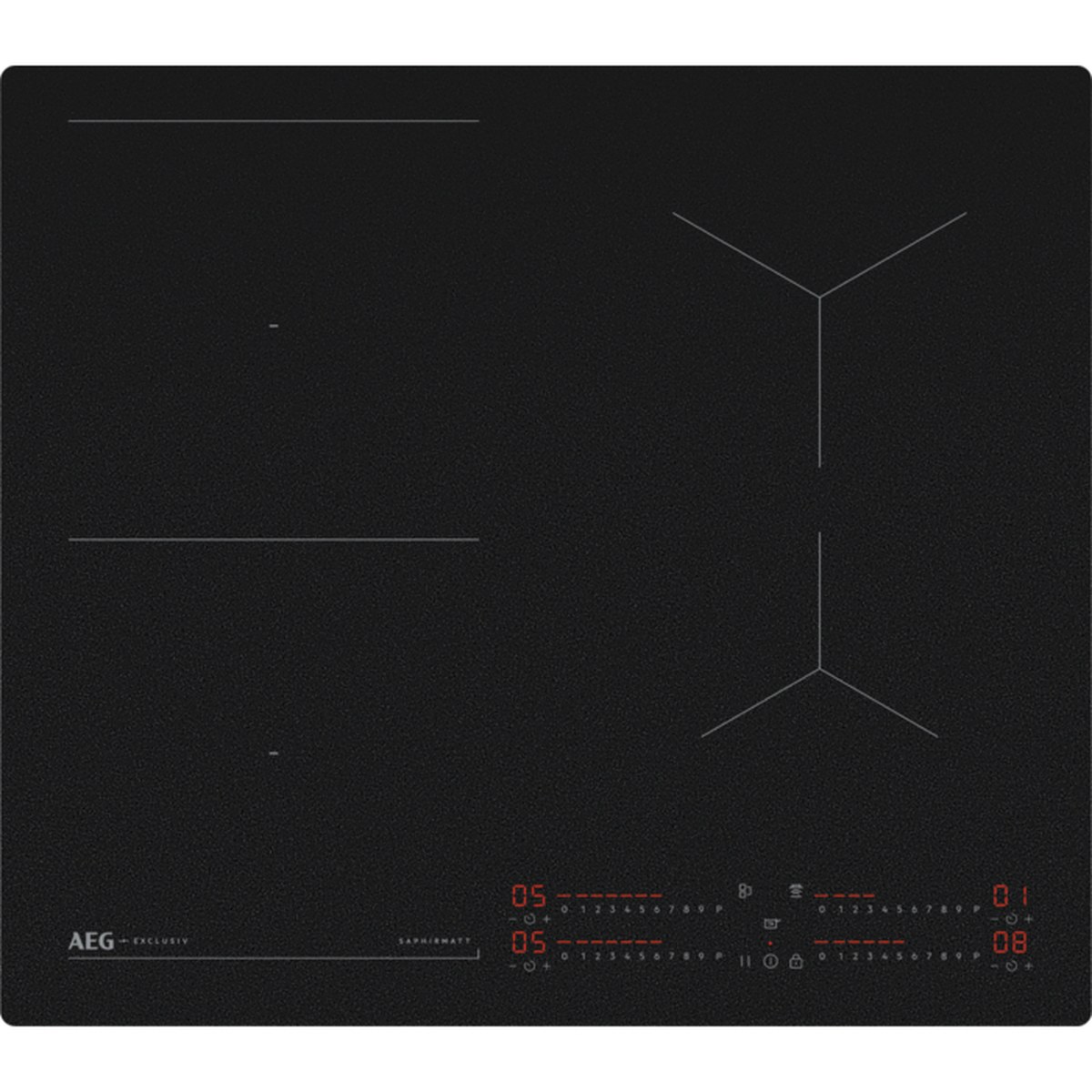 AEG TI64IB1BIZ Schwarz Integriert 60 cm Zonen-Induktionskochfeld 4 Zone(n)