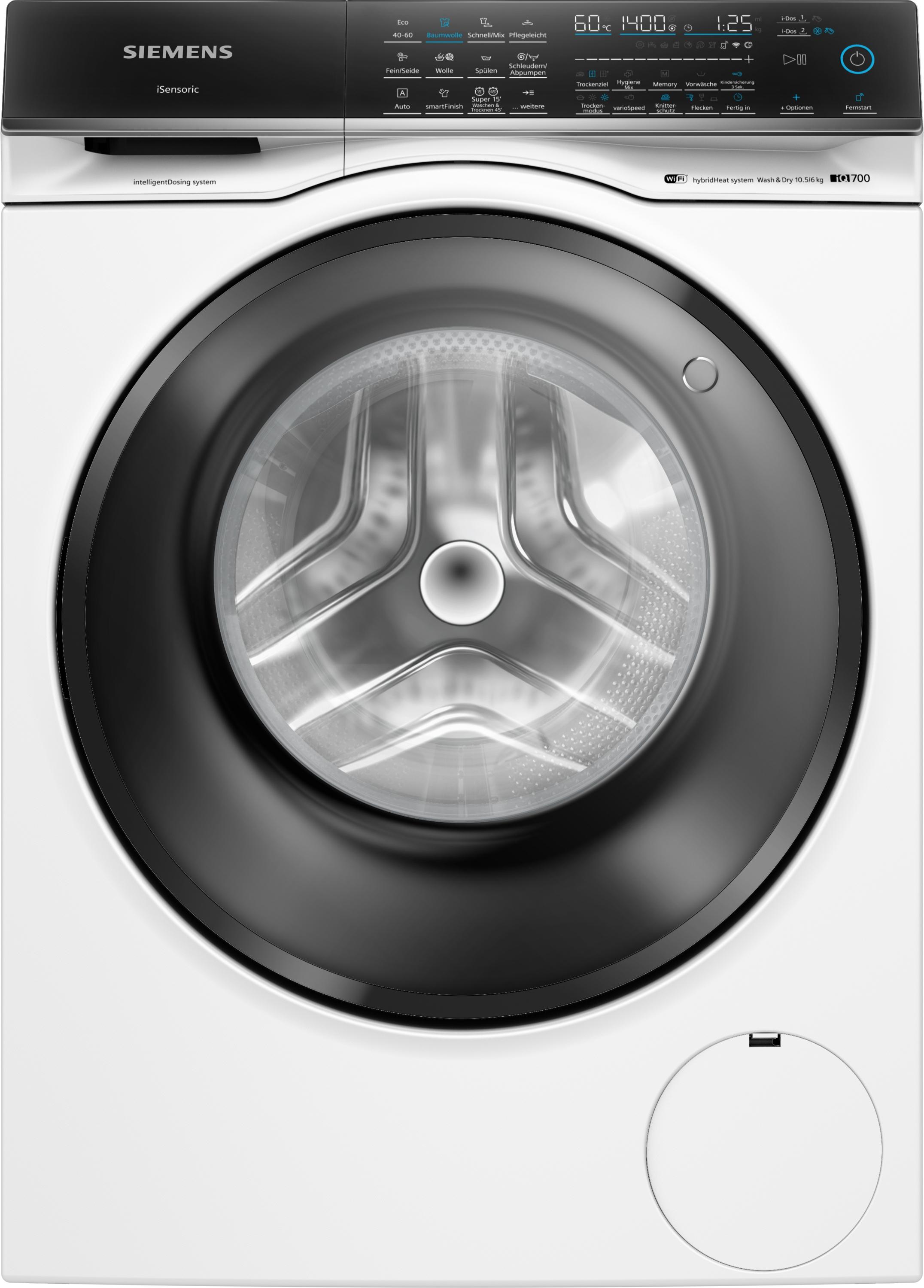 Siemens WN54C2A40 iQ700 Smarter Waschtrockner 10,5/6 kg, i-Dos, smartFinish, autoDry