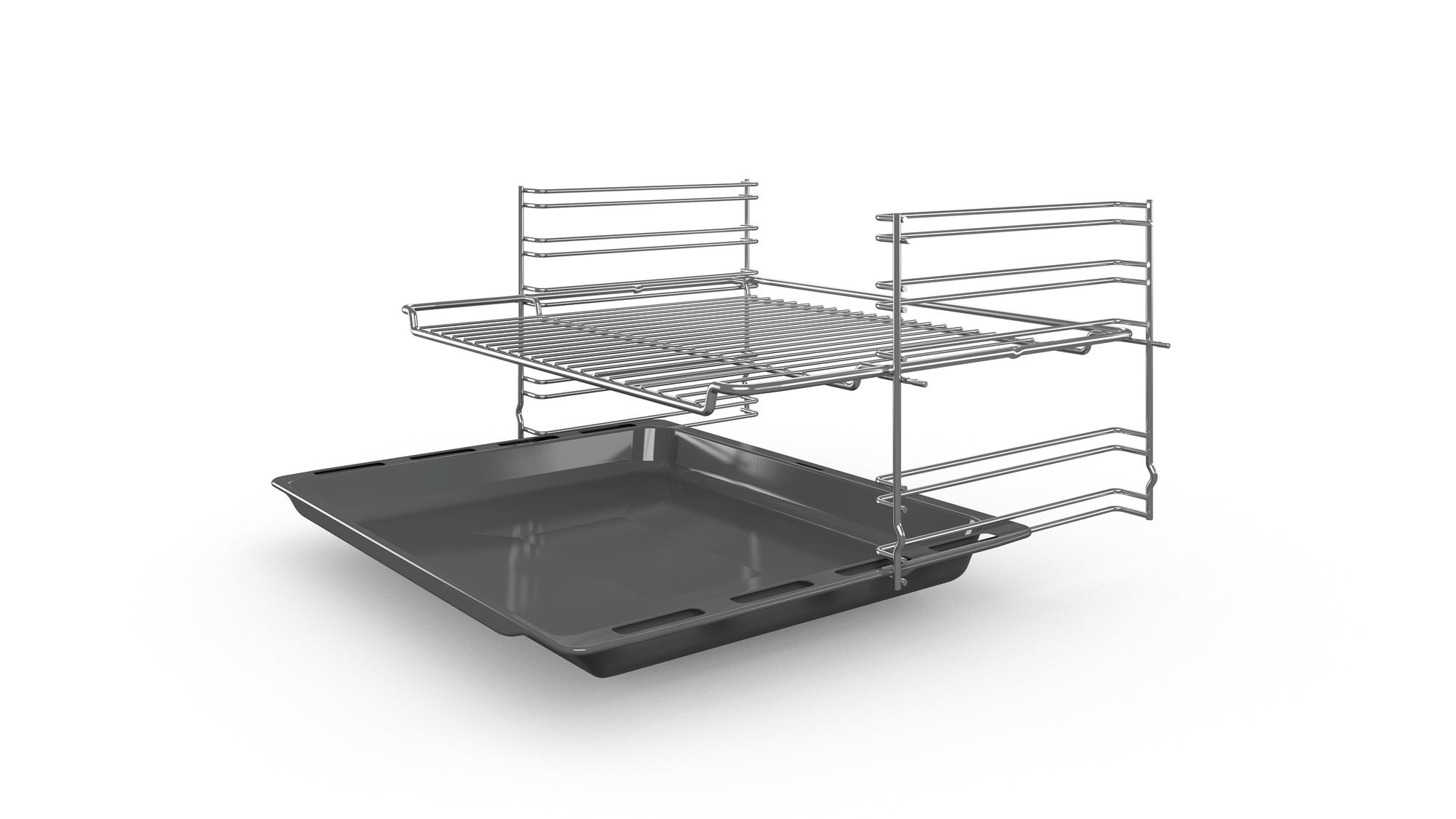 Bosch HBF133BR0 Einbau-Backofen, EcoClean Direct Reinigungshilfe, 3D Heißluft Backen auf 3 Ebenen, A