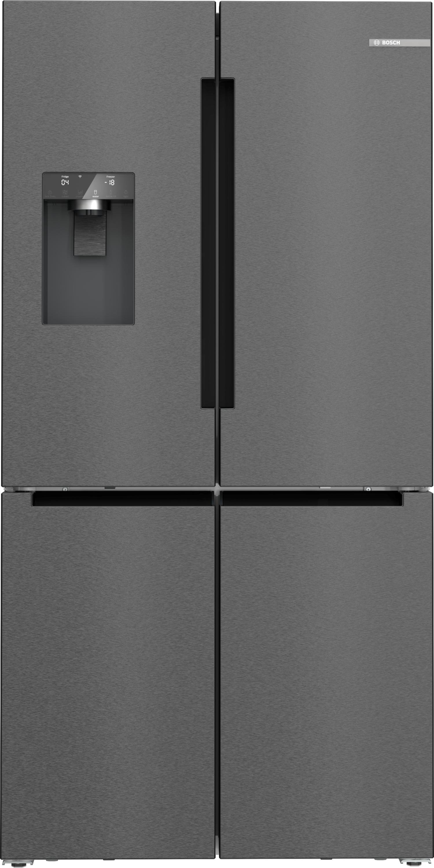 Bosch KFI96AXEA Serie 6, Kühl-Gefrier-Kombination, mehrtürig, 183 x 90.5 cm, Gebürsteter schwarzer Stahl AntiFingerprint, Total No Frost