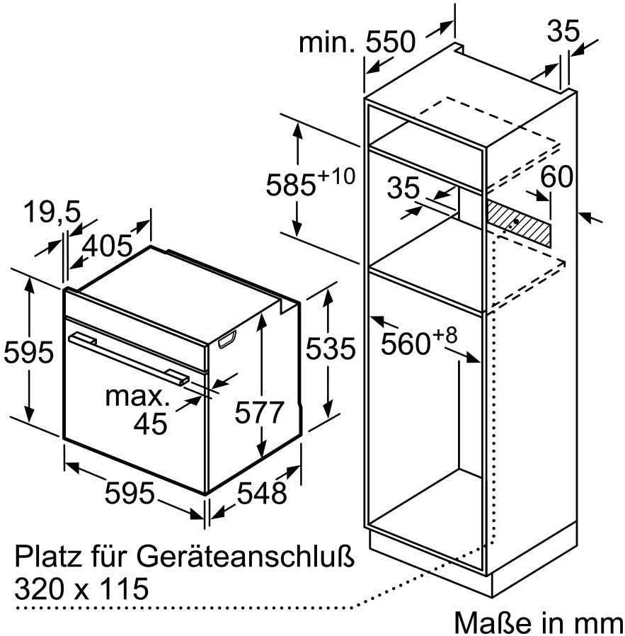 Siemens HB510ABR1 Einbau-Backofen, 71l, 60 cm breit, Schnellaufheizung, A