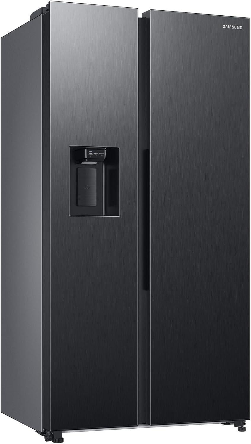 Samsung RH68DG853DB1EG Stand Side-by-Side Kombination, 91,2 cm breit, 627 L, No Frost+, WIFI, AI Energy Mode, Eis- und Wasserspender, Wassertank, Premium Black Steel