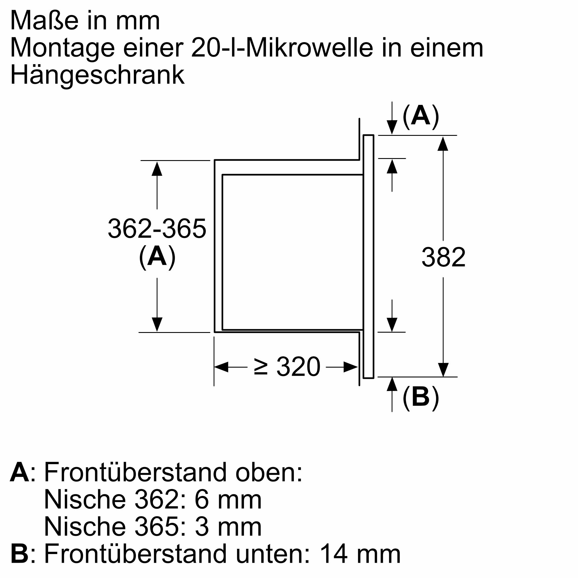 Siemens BE623LMB3 iQ300 Einbau-Mikrowelle, 800 W, 20L, 382x595x335mm, cookControl8, Grillfunktion, schwarz/Edelstahl