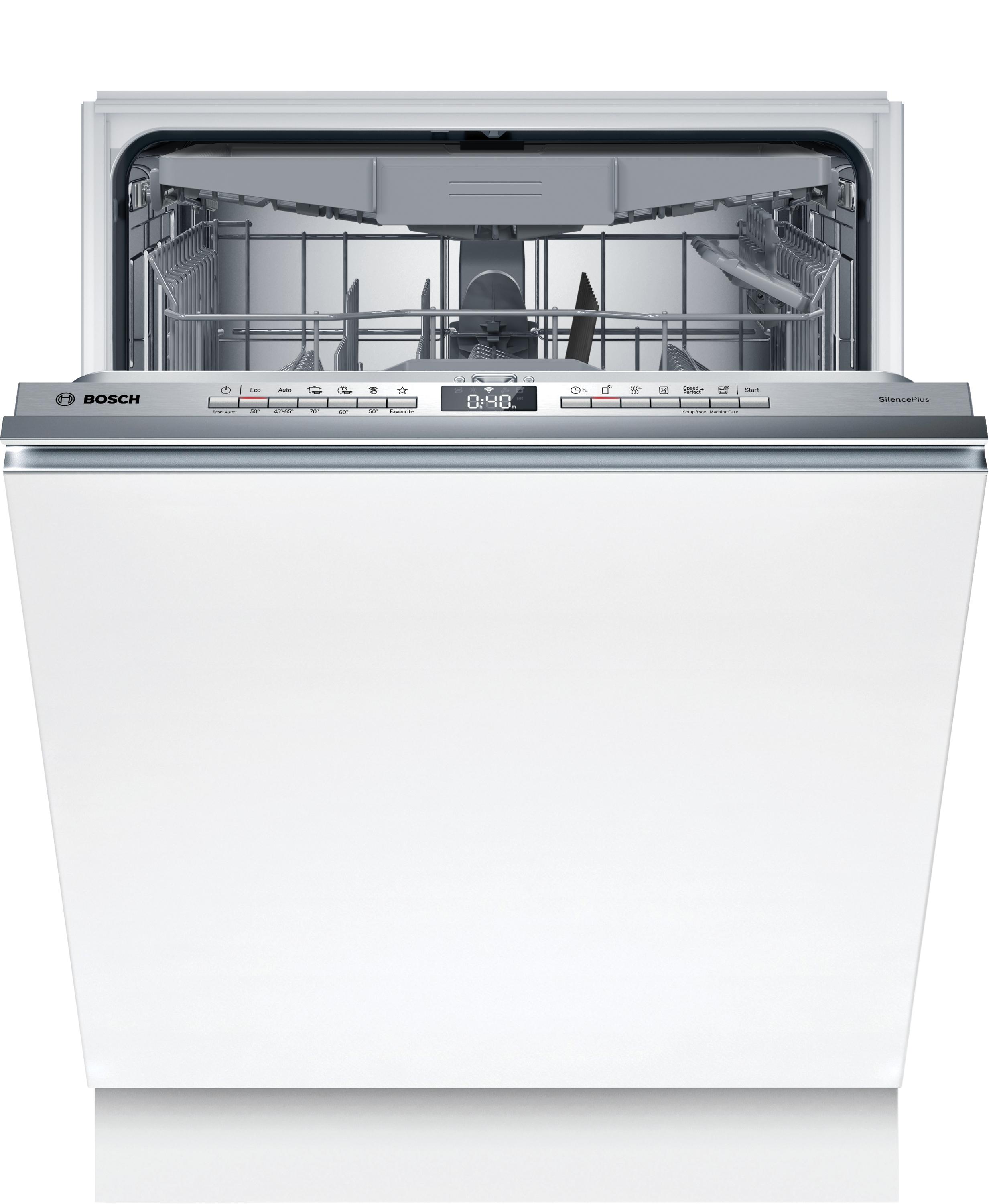 Bosch SMH4ECX28E Serie 4 Vollintegrierter Geschirrspüler, 60 cm breit, 14 Maßgedecke, AquaStop, Speed Perfect +, Vario Schublade, Status Light, Eco Silence Drive, HomeConnect