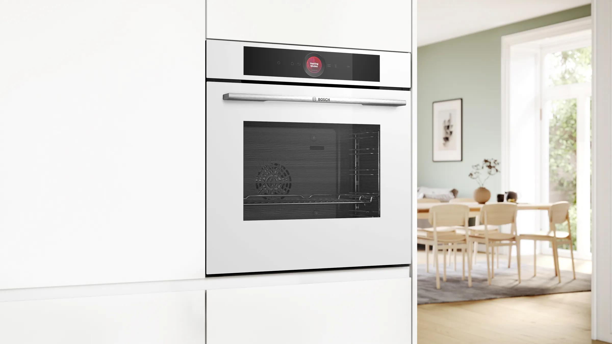 Bosch HBG7341W1 Serie 8 EEK: A+ Einbau-Backofen, 71l, Air Fry, Home Connect, weiß