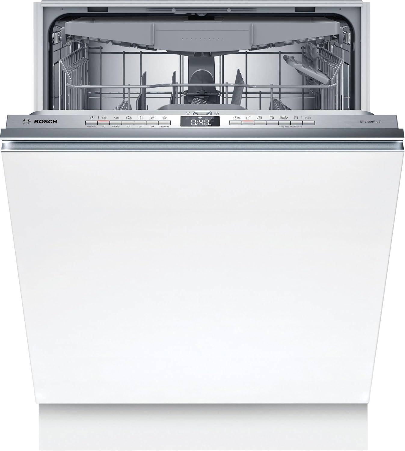 Bosch SMV4EVX08E Serie 4 Vollintegrierter Geschirrspüler, 60 cm breit, 14 Maßgedecke, Efficient Dry, VarioFlex-Körbe, Info Light, Aqua Stop, B