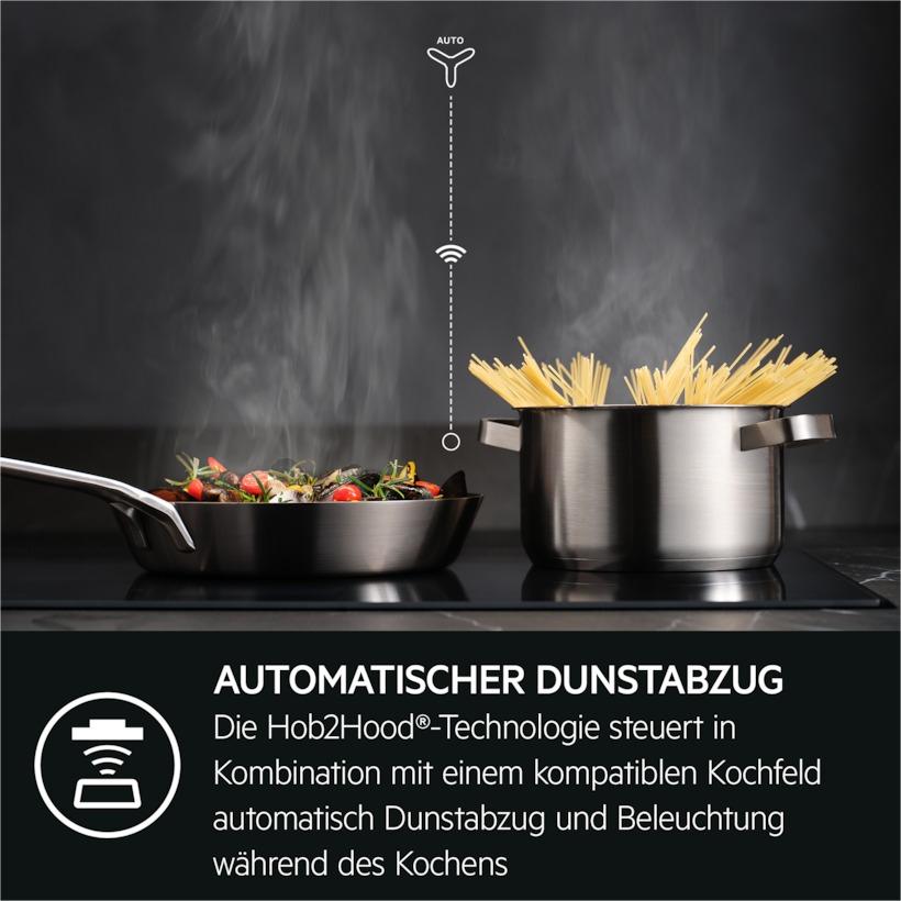 AEG GV77D91SL Dunstabzugshaube Wandmontiert Schwarz, Silber 725 m³/h