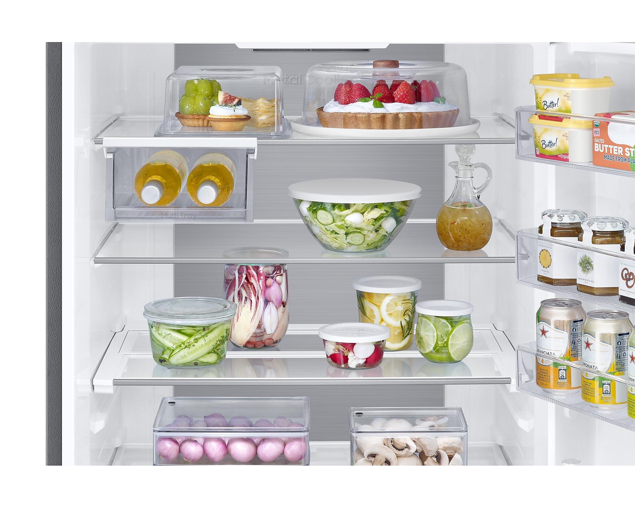 Samsung RB53DG706AB1EF Stand Kühl-Gefrierkombination 76 cm breit, 538 L, No Frost+, AI Energy Mode, Urlaubsschaltung, Twist Ice Maker, Premium Black Steel