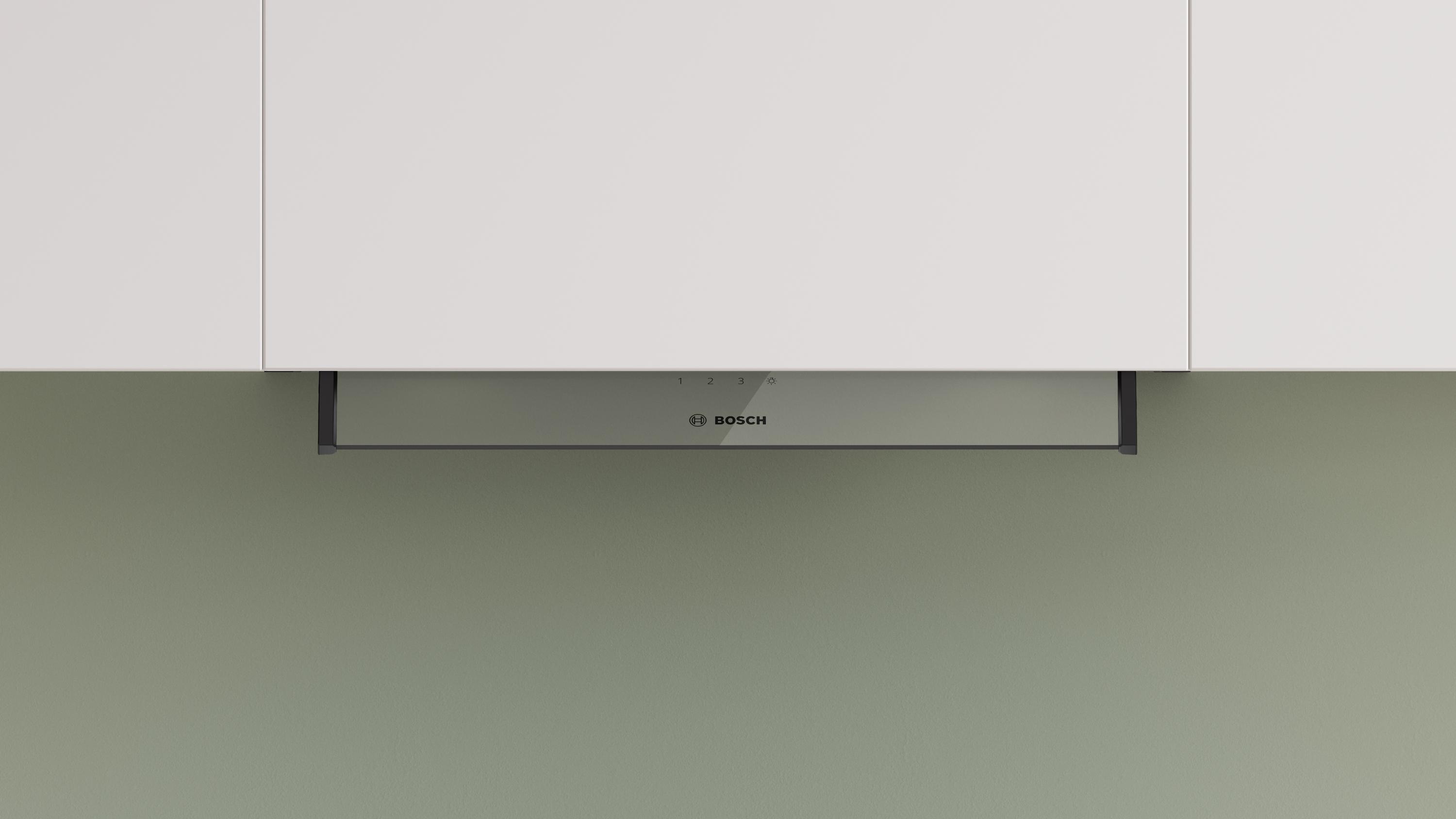 Bosch DBB65CC60 Serie 4, Integrierte Designhaube, 60 cm, Klarglas, Mattschwarz