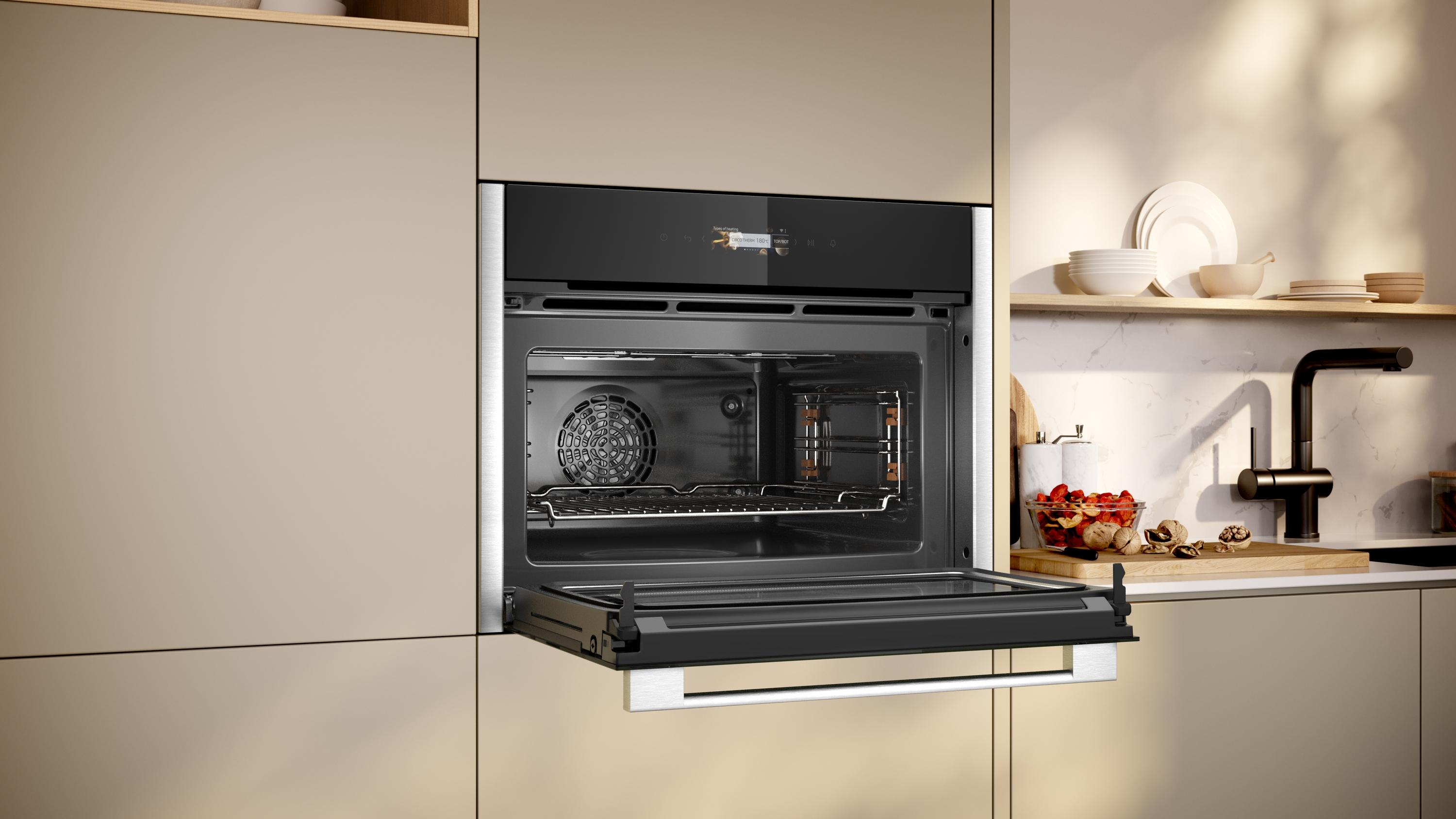 Neff C24MR21N0 N 70, Kompaktbackofen mit Mikrowelle, 60 x 45 cm, Edelstahl