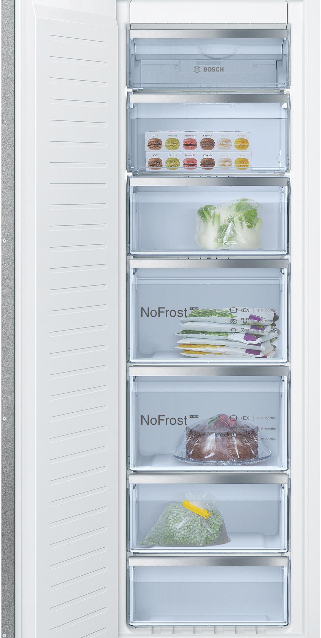 Bosch GIN81ACE0 Serie 6, Einbau-Gefrierschrank, 177.2 x 55.8 cm, Flachscharnier mit Softeinzug