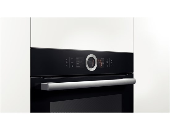 Bosch HSG636BB1 Serie 8 Backofen Elektro 4D Heißluft / Dampfbackofen, schwarz, A