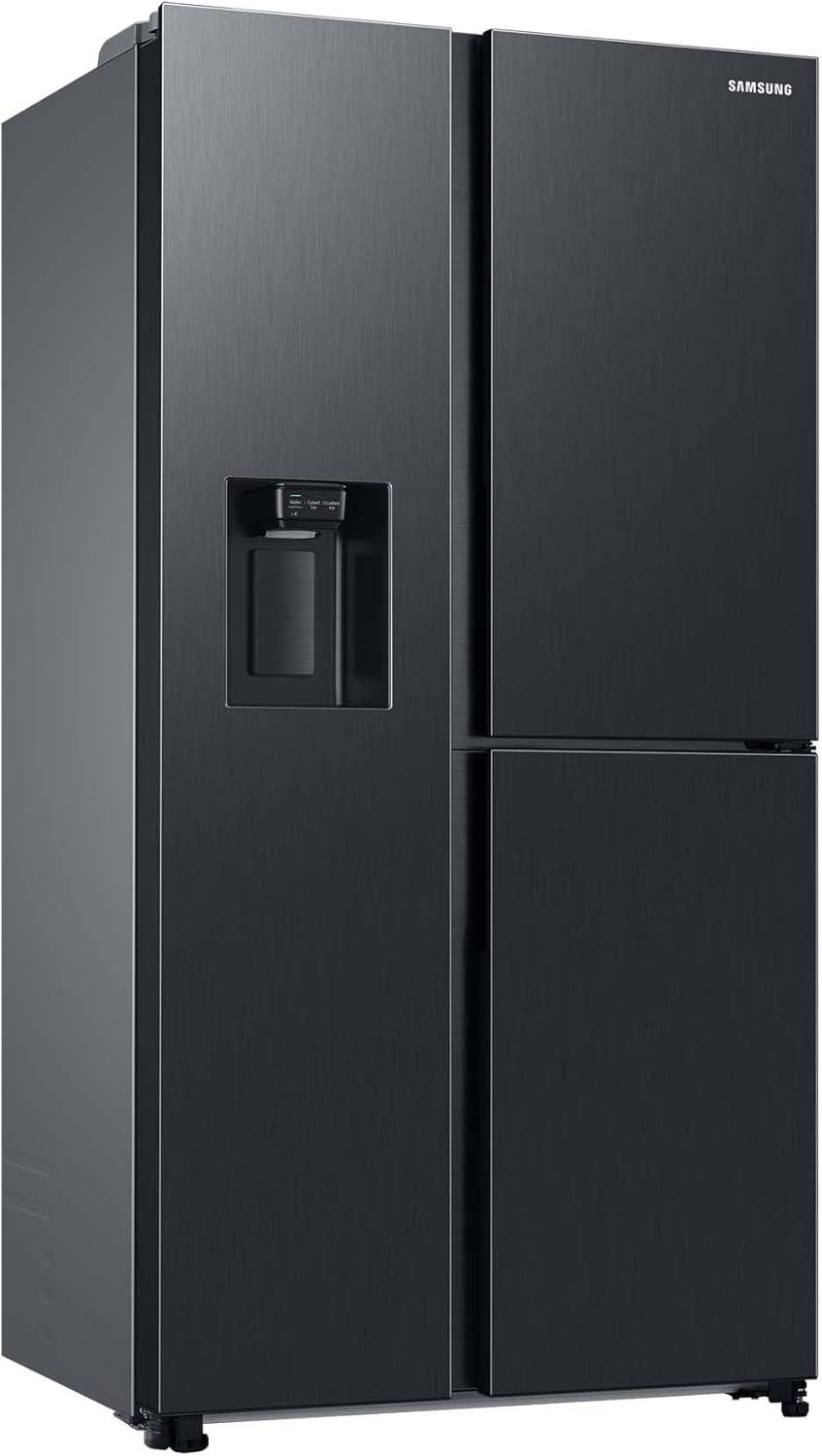 Samsung RH68DG853DB1EG Stand Side-by-Side Kombination, 91,2 cm breit, 627 L, No Frost+, WIFI, AI Energy Mode, Eis- und Wasserspender, Wassertank, Premium Black Steel