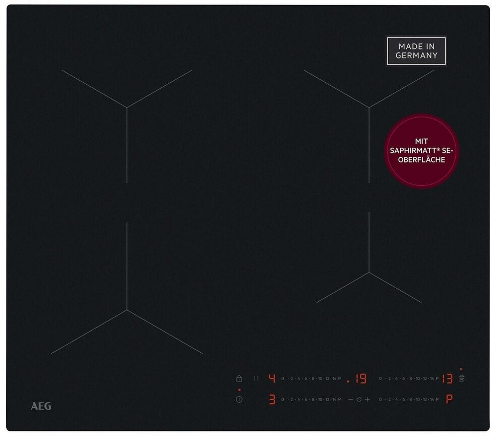 AEG TO64IA0AIT Induktionskochfeld Autark 60 cm, 4 Flex-Kochzonen mit Kratzresistenter SaphirMattSE-Oberfläche, Powerfunktion Touch-Bedienung, Rahmenlos,