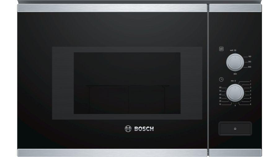 Bosch BFL520MS0 Einbau-Mikrowelle, Kombigerät, 20 l, 800 W, Schwarz, Edelstahl